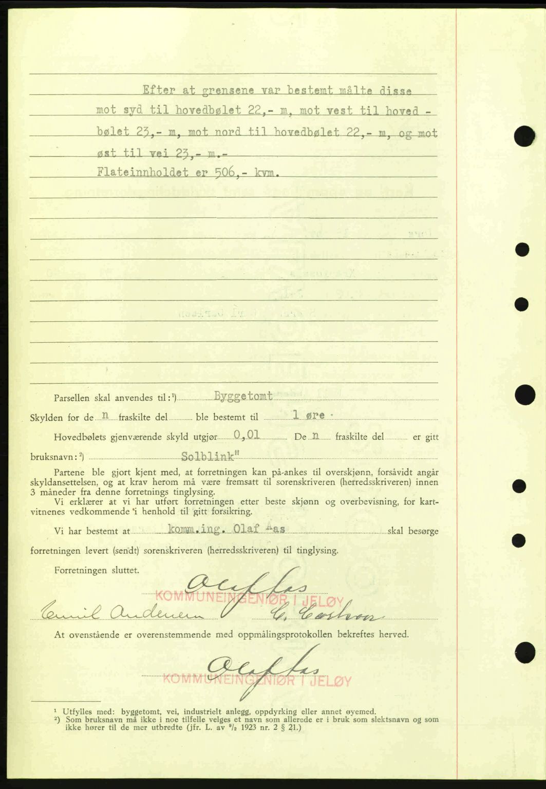 Moss sorenskriveri, SAO/A-10168: Pantebok nr. A9, 1941-1942, Dagboknr: 2273/1941