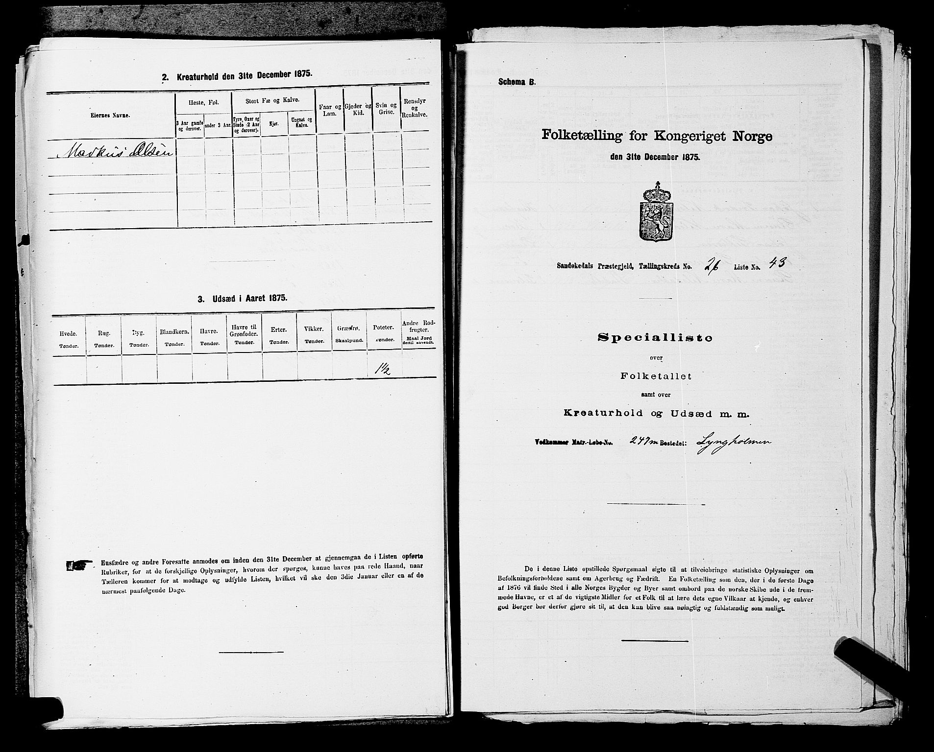 SAKO, Folketelling 1875 for 0816P Sannidal prestegjeld, 1875, s. 2101