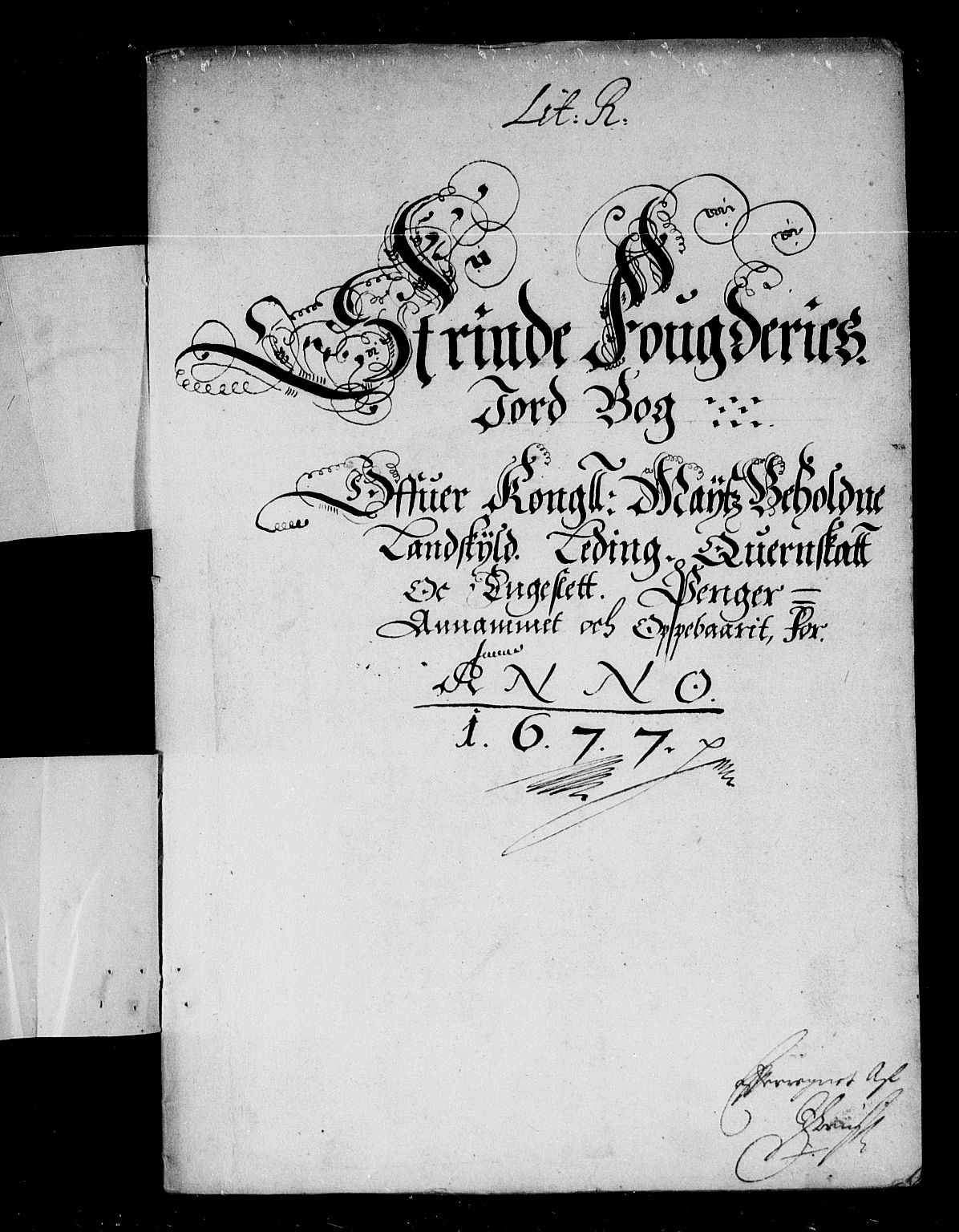 Rentekammeret inntil 1814, Reviderte regnskaper, Stiftamtstueregnskaper, Trondheim stiftamt og Nordland amt, AV/RA-EA-6044/R/Re/L0046: Trondheim stiftamt og Nordland amt, 1677