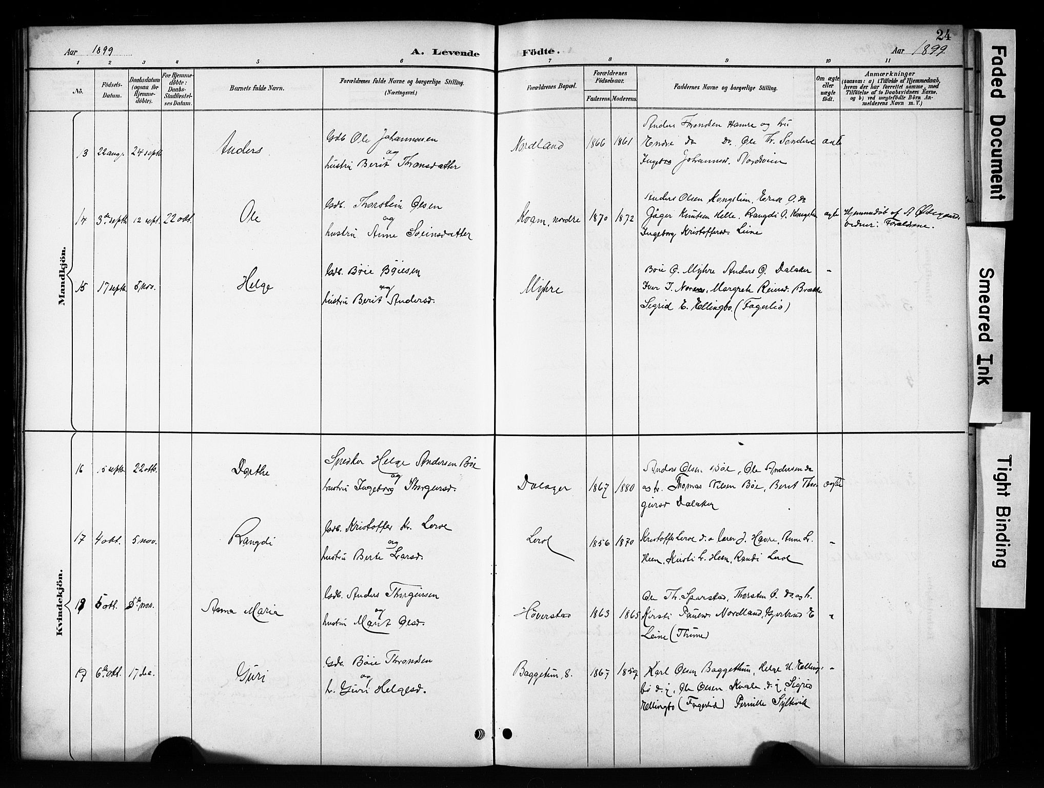 Vang prestekontor, Valdres, AV/SAH-PREST-140/H/Hb/L0006: Klokkerbok nr. 6, 1893-1918, s. 24