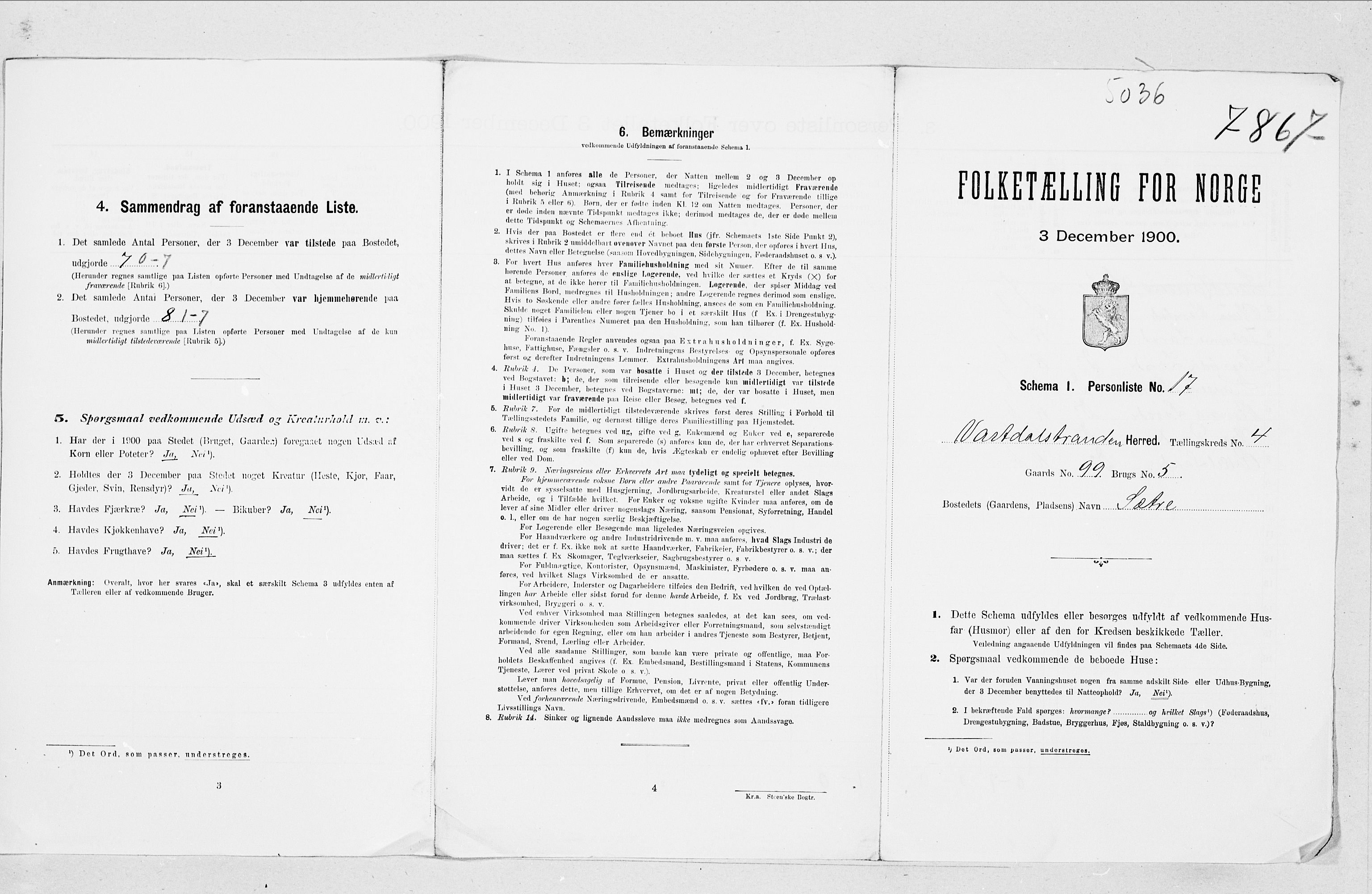 SAT, Folketelling 1900 for 1521 Vartdal herred, 1900, s. 22