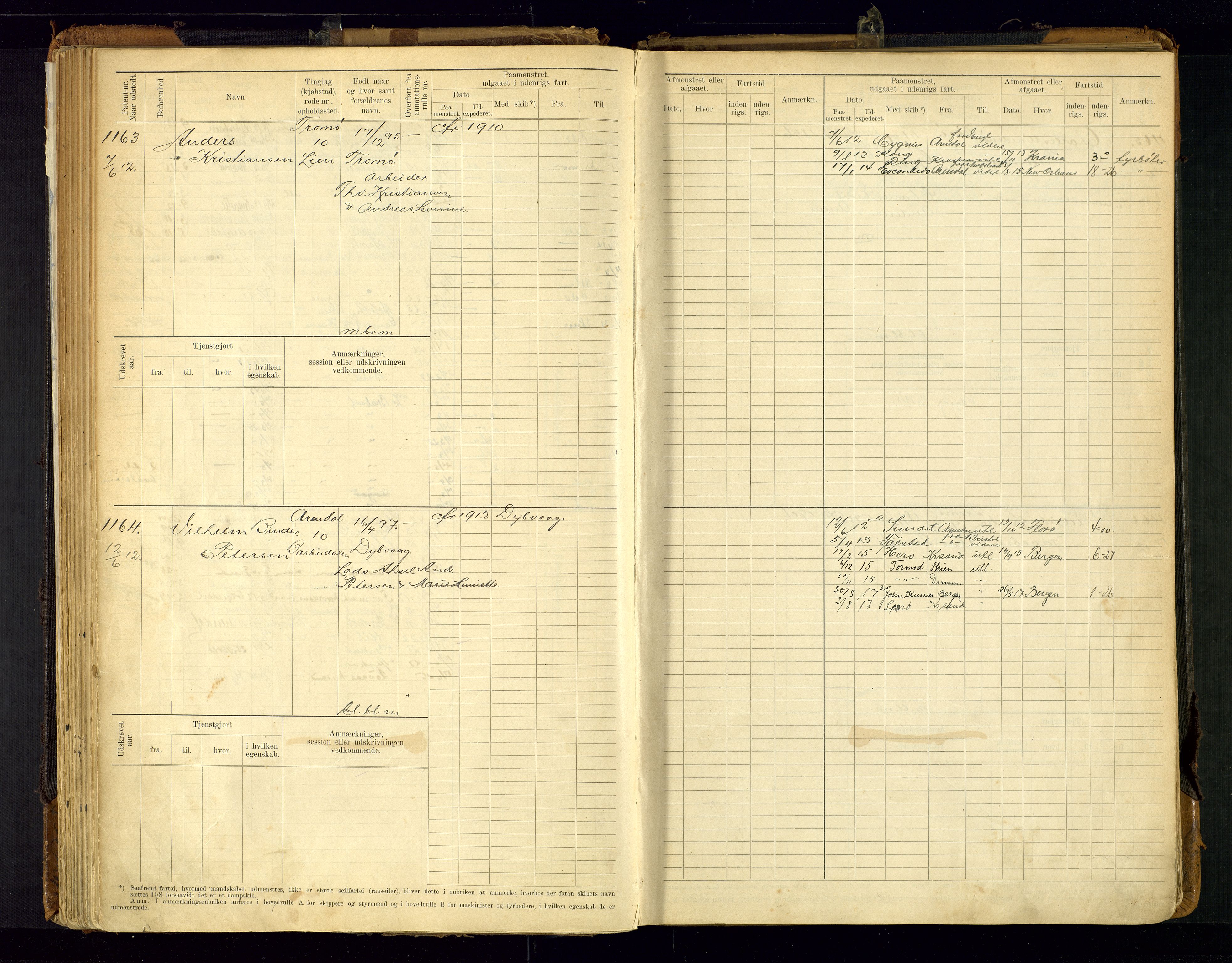 Arendal mønstringskrets, AV/SAK-2031-0012/F/Fb/L0021: Hovedrulle A nr 969-1465, S-19, 1910-1914, s. 102