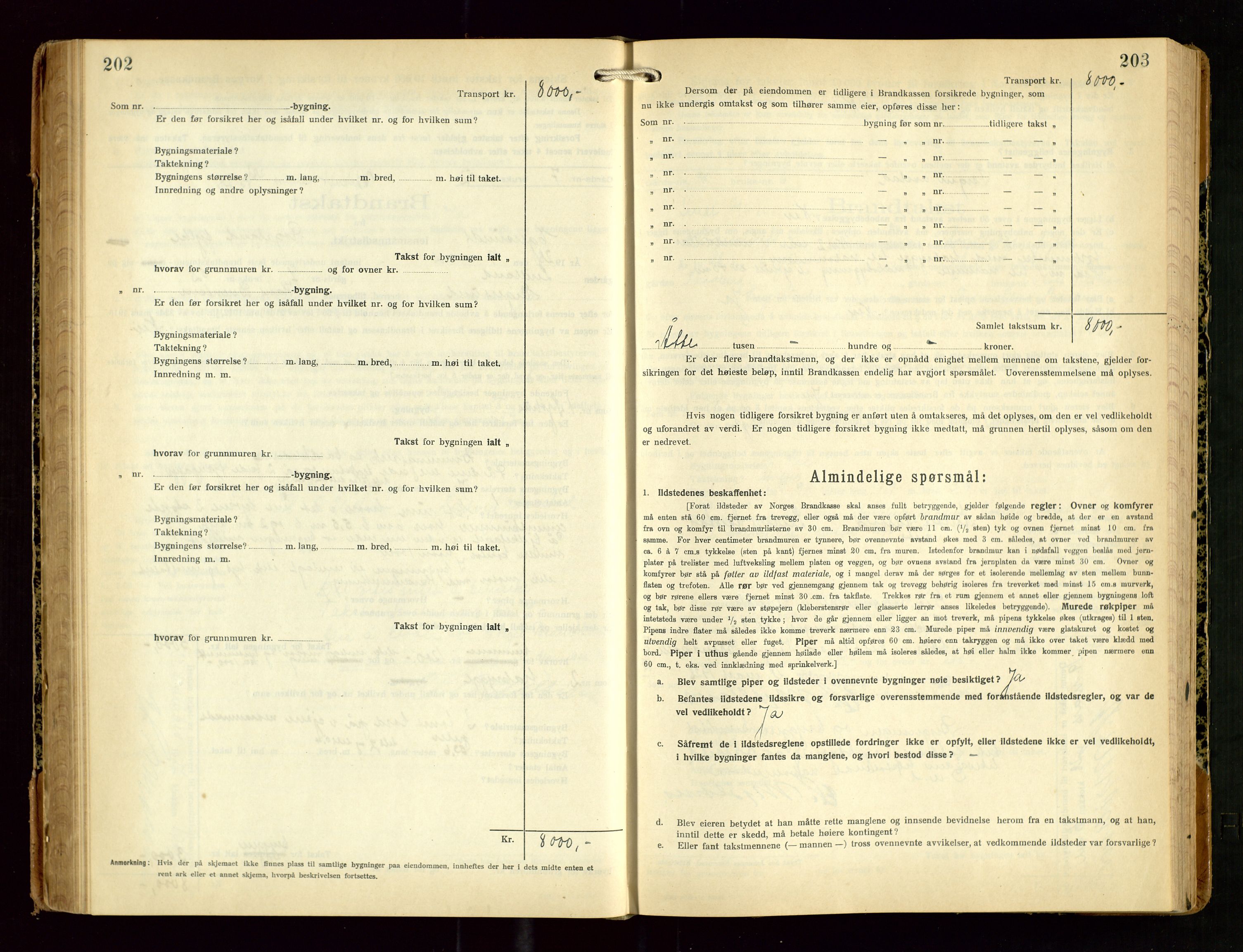 Eigersund lensmannskontor, AV/SAST-A-100171/Gob/L0005: "Brandtakstprotokoll", 1925-1934, s. 202-203