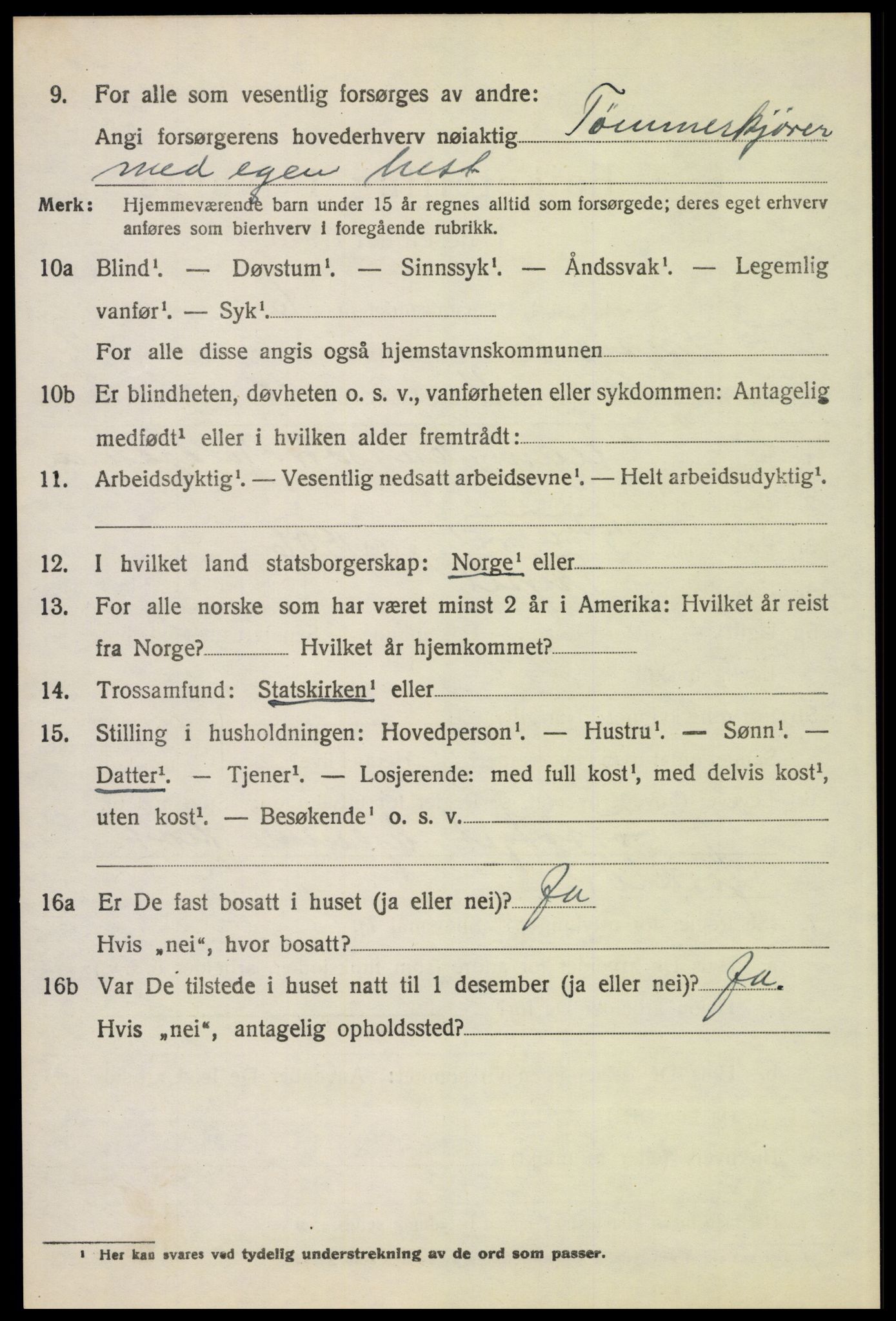 SAH, Folketelling 1920 for 0428 Trysil herred, 1920, s. 7086