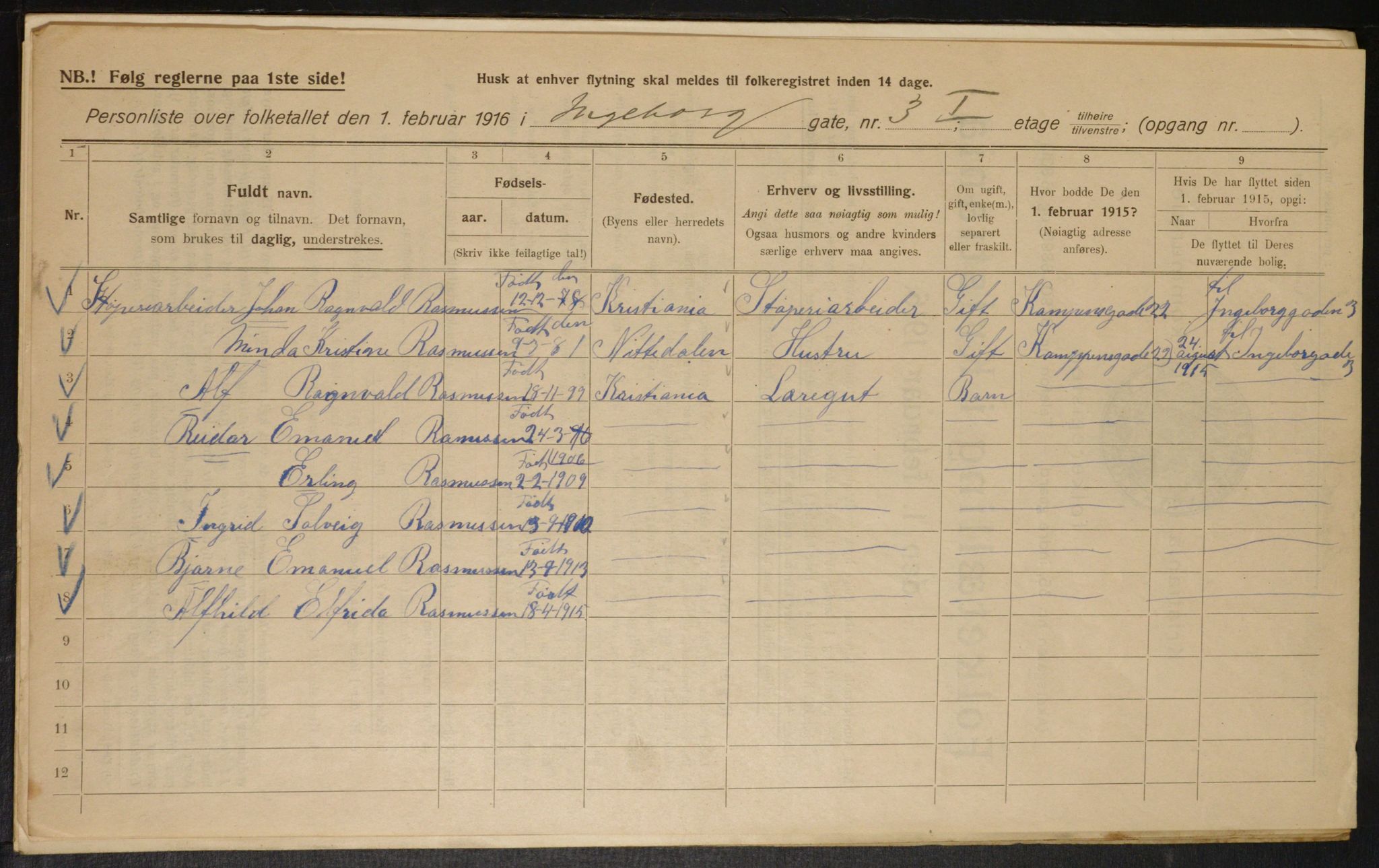 OBA, Kommunal folketelling 1.2.1916 for Kristiania, 1916, s. 44682