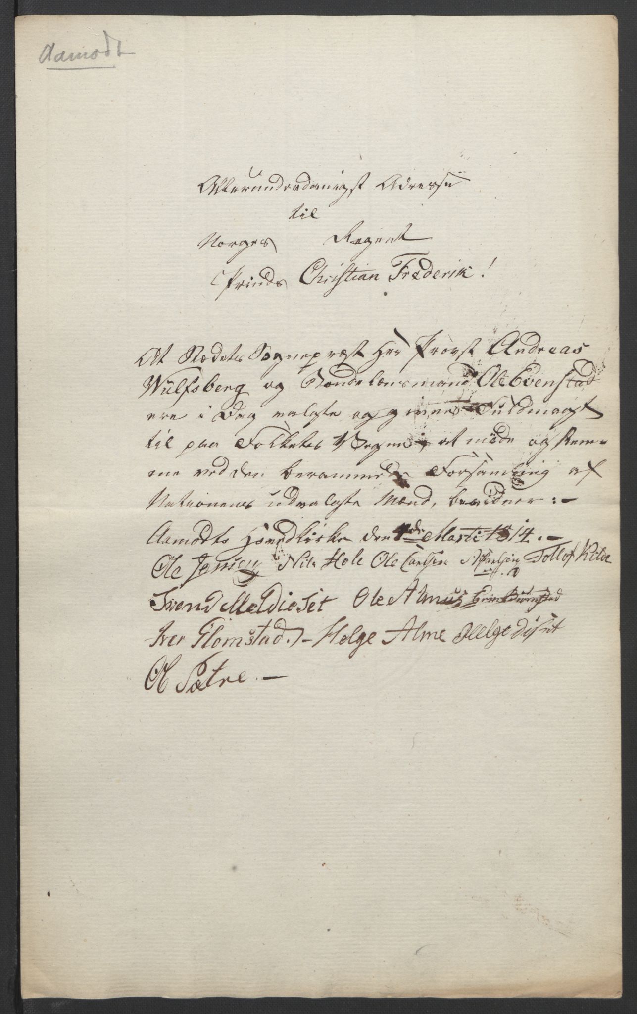 Statsrådssekretariatet, AV/RA-S-1001/D/Db/L0007: Fullmakter for Eidsvollsrepresentantene i 1814. , 1814, s. 218