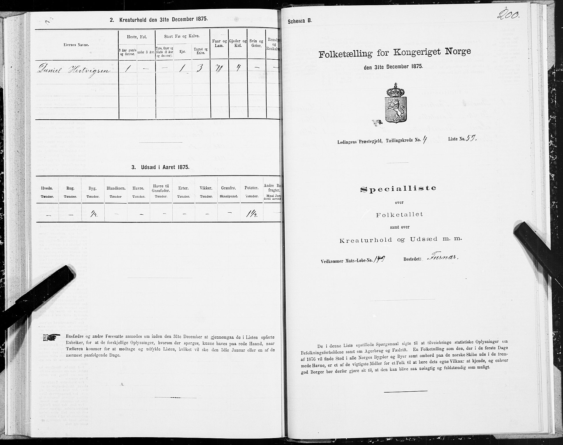 SAT, Folketelling 1875 for 1851P Lødingen prestegjeld, 1875, s. 2200