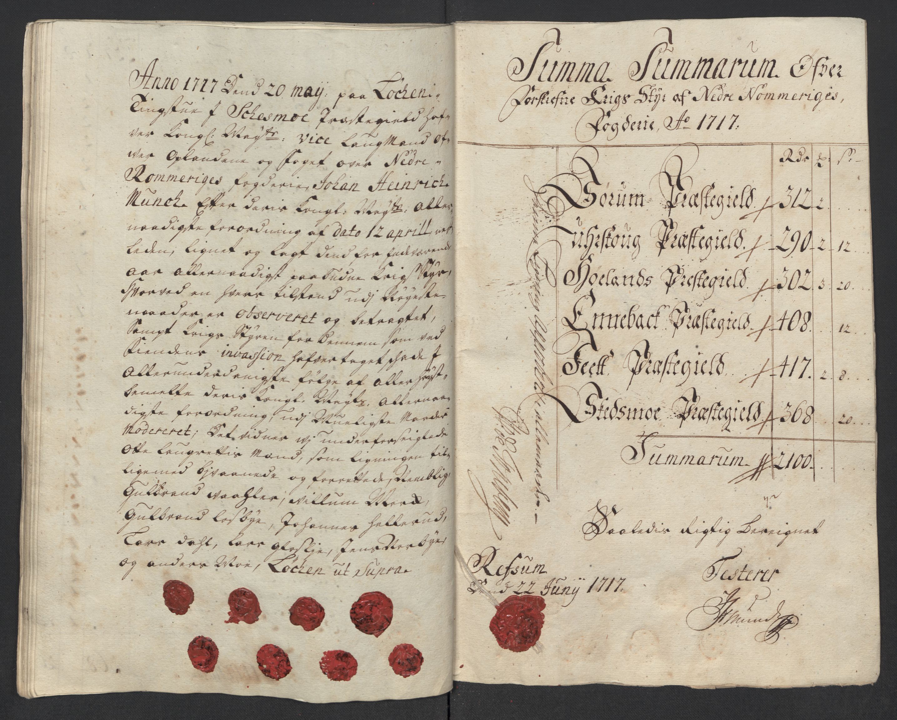 Rentekammeret inntil 1814, Reviderte regnskaper, Fogderegnskap, AV/RA-EA-4092/R11/L0599: Fogderegnskap Nedre Romerike, 1717, s. 167