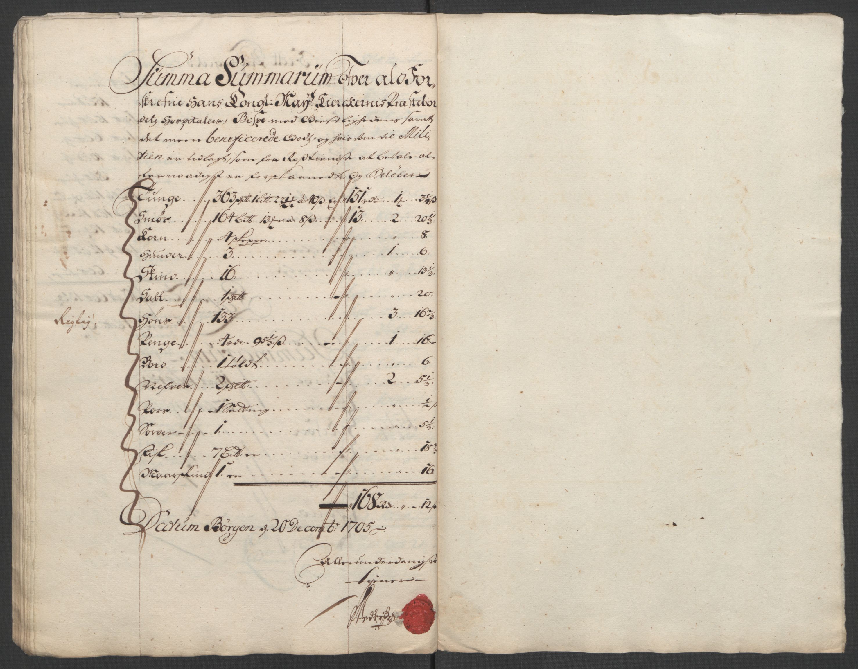 Rentekammeret inntil 1814, Reviderte regnskaper, Fogderegnskap, AV/RA-EA-4092/R11/L0589: Fogderegnskap Nedre Romerike, 1705, s. 165