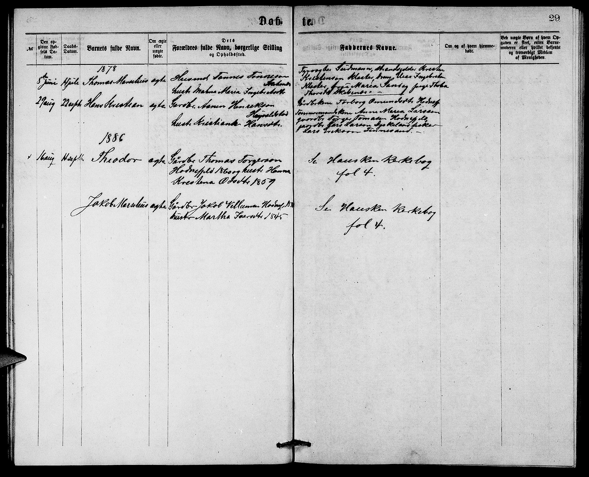 Rennesøy sokneprestkontor, AV/SAST-A -101827/H/Ha/Hab/L0004: Klokkerbok nr. B 4, 1870-1889, s. 29