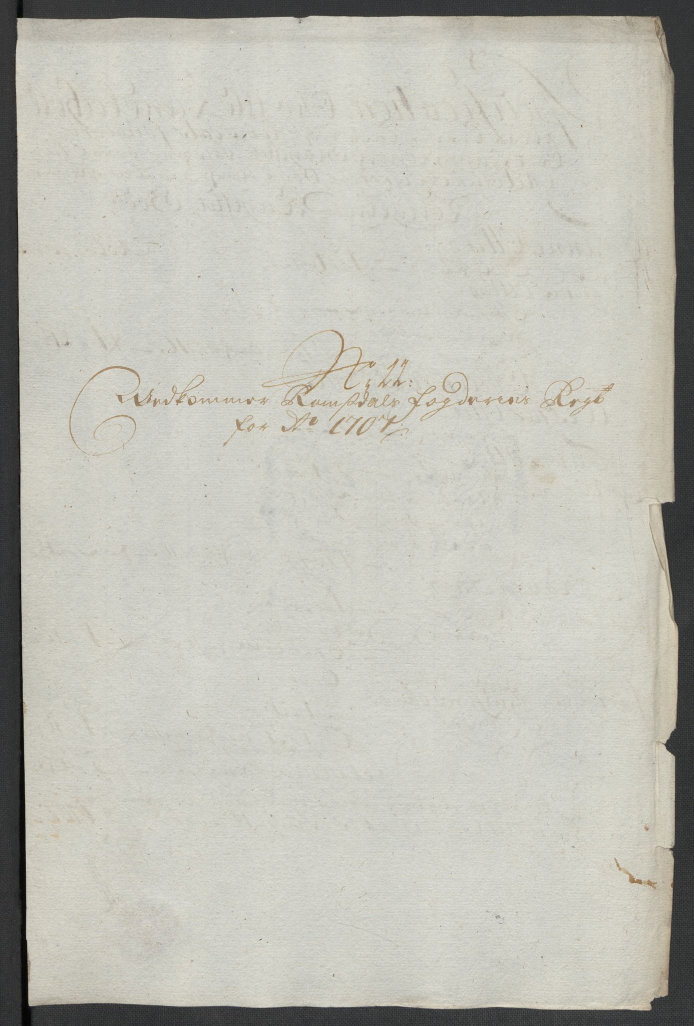 Rentekammeret inntil 1814, Reviderte regnskaper, Fogderegnskap, AV/RA-EA-4092/R55/L3658: Fogderegnskap Romsdal, 1707-1708, s. 123