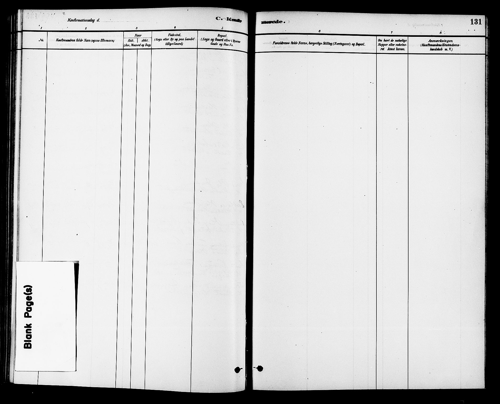 Krødsherad kirkebøker, AV/SAKO-A-19/G/Ga/L0001: Klokkerbok nr. 1, 1879-1893, s. 131