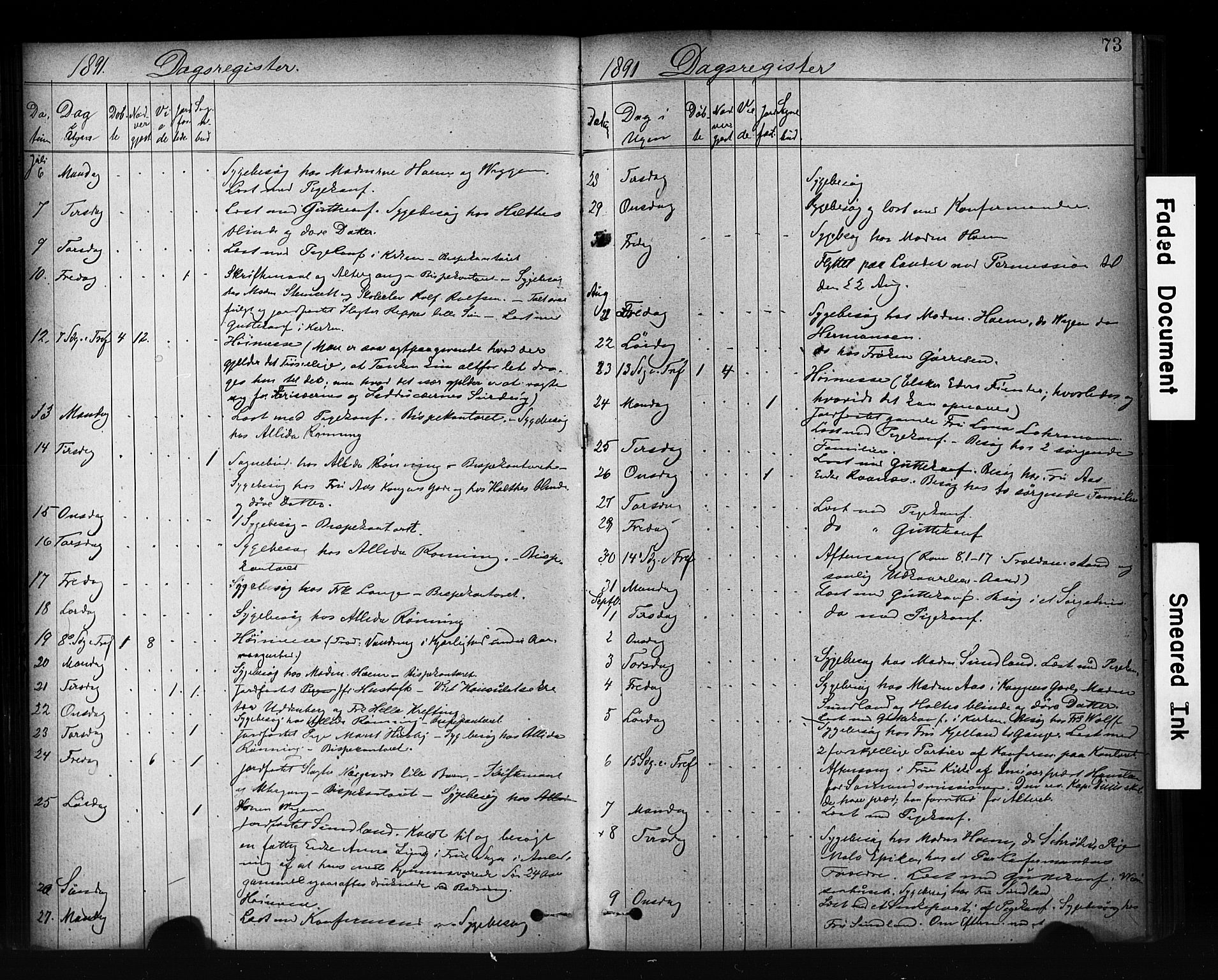 Ministerialprotokoller, klokkerbøker og fødselsregistre - Sør-Trøndelag, SAT/A-1456/601/L0071: Residerende kapellans bok nr. 601B04, 1882-1931, s. 73