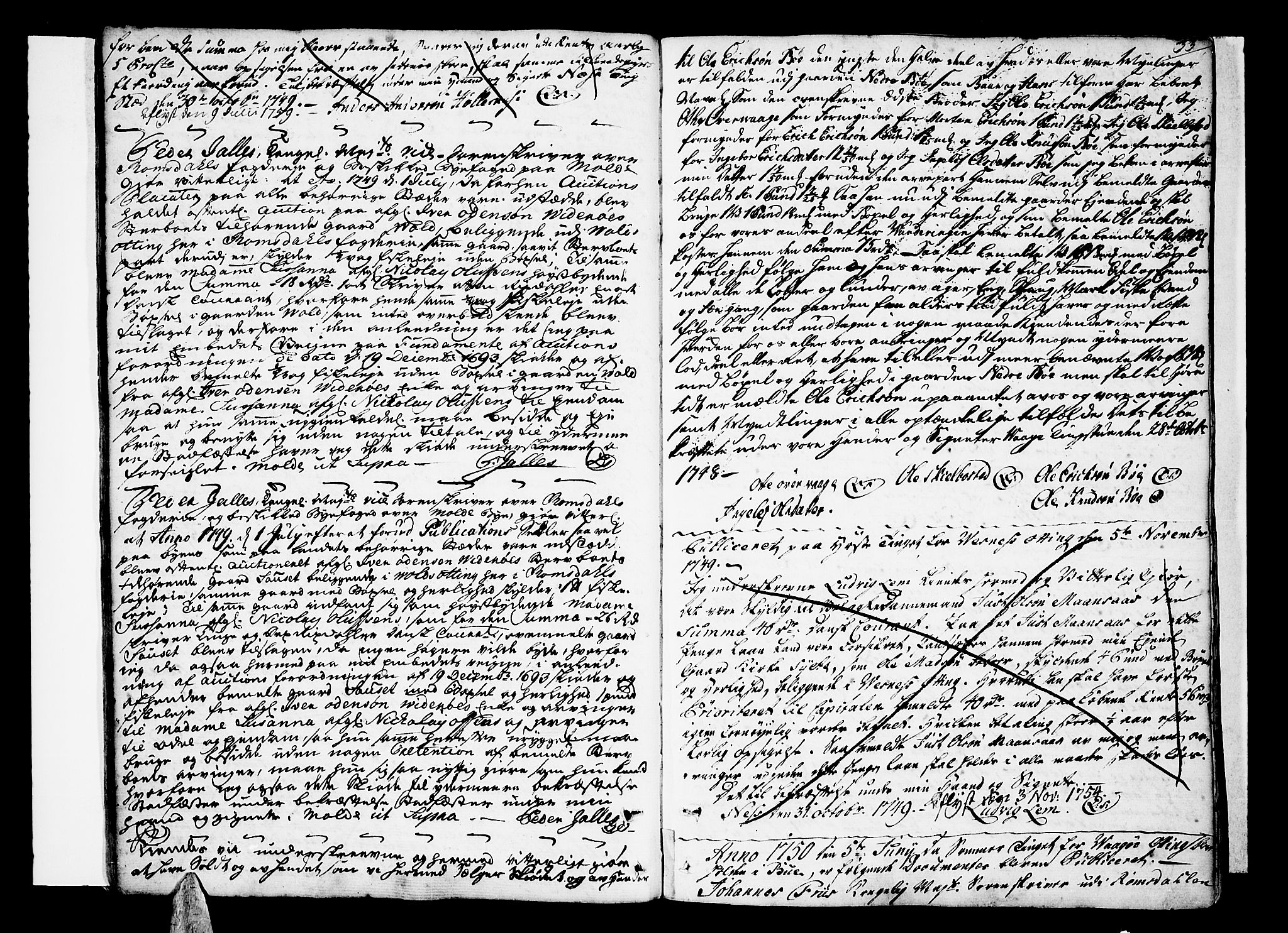 Romsdal sorenskriveri, SAT/A-4149/1/2/2C/L0003: Pantebok nr. 3, 1747-1767, s. 33