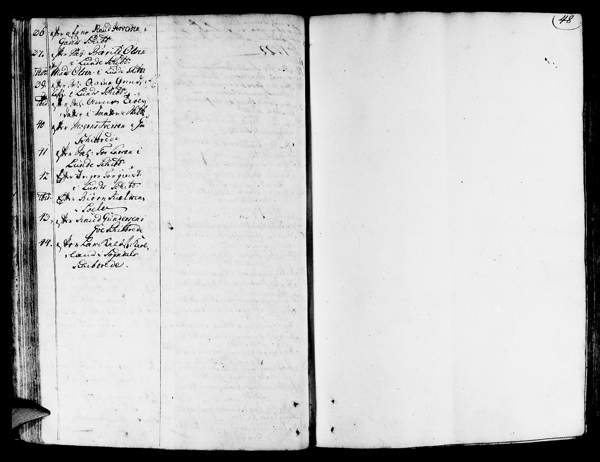 Jæren og Dalane sorenskriveri, SAST/A-100306/5/50BA/L0006B: SKIFTEPROTOKOLL, 1722-1739, s. 47b-48a