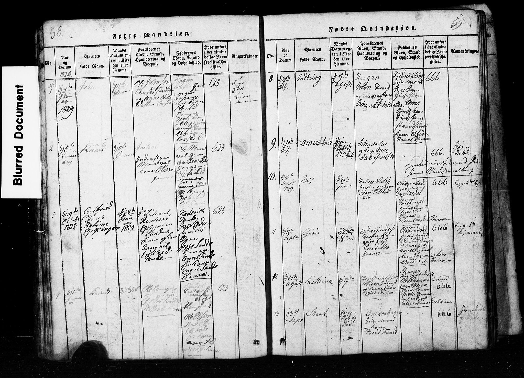Ministerialprotokoller, klokkerbøker og fødselsregistre - Møre og Romsdal, AV/SAT-A-1454/590/L1016: Klokkerbok nr. 590C01, 1819-1838, s. 58-59