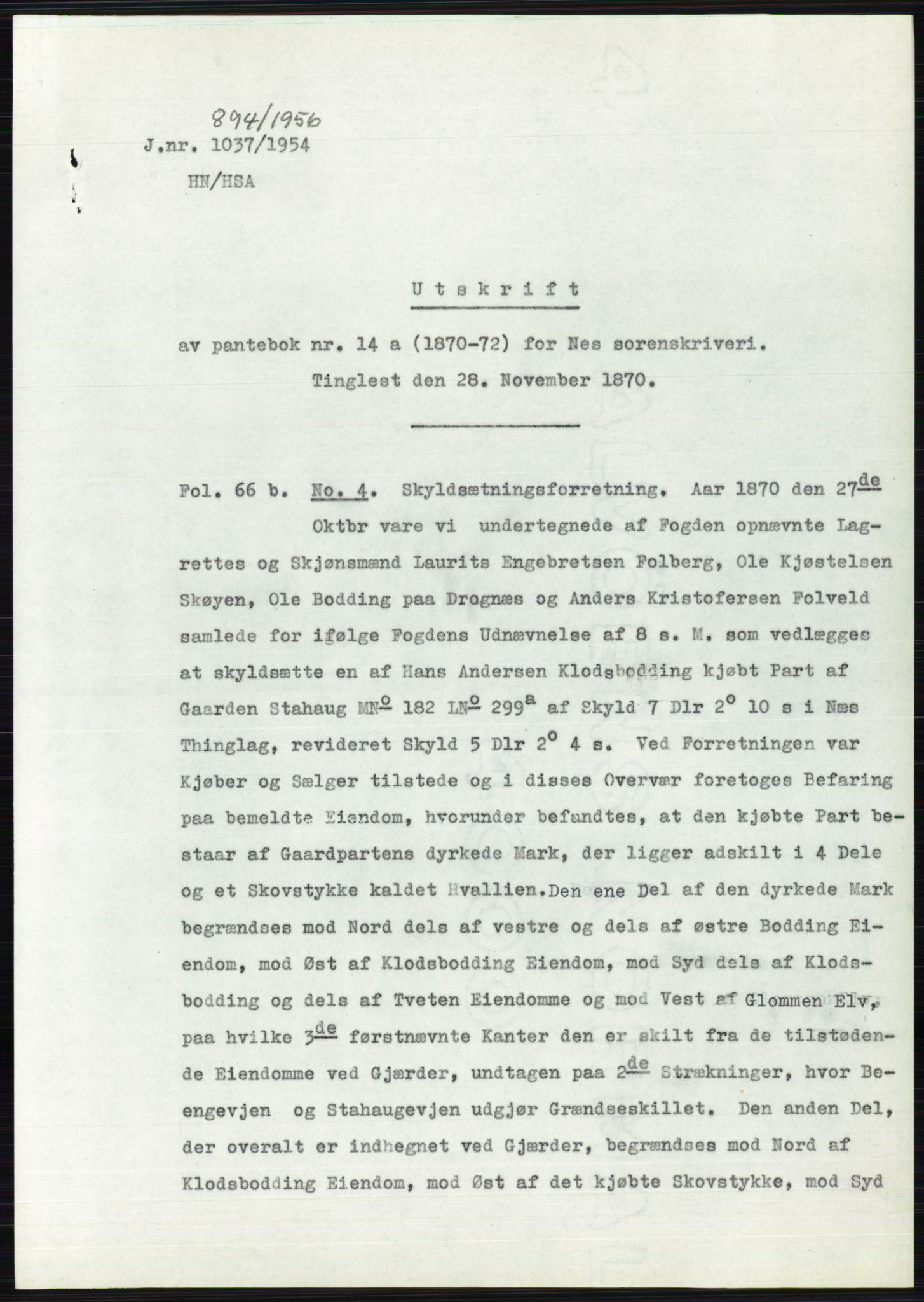 Statsarkivet i Oslo, SAO/A-10621/Z/Zd/L0001: Avskrifter, j.nr 34/1953 og 385-1291/1954, 1953-1954, s. 402