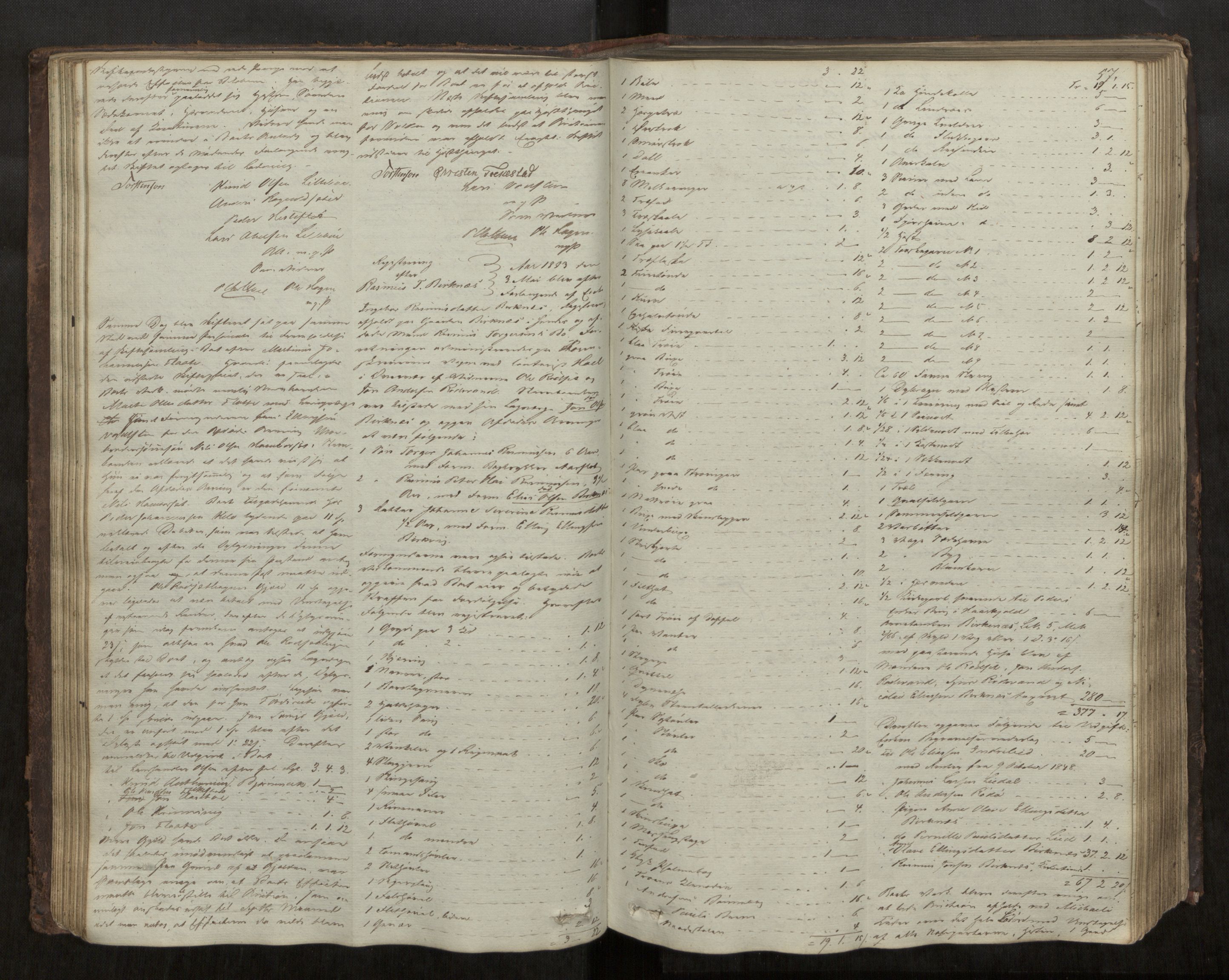 Søre Sunnmøre sorenskriveri, AV/SAT-A-4122/1/3/3B/L0002: Skiftebehandlings- / Skifteforhandlingsprotokollar, 1850-1861, s. 57