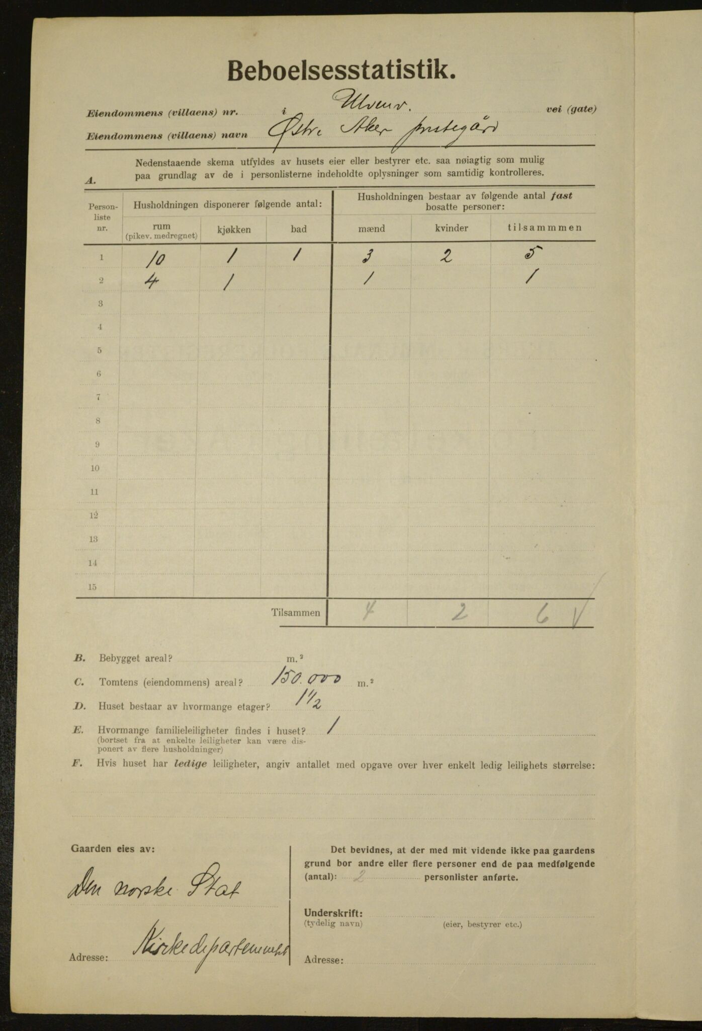 , Kommunal folketelling 1.12.1923 for Aker, 1923, s. 35039