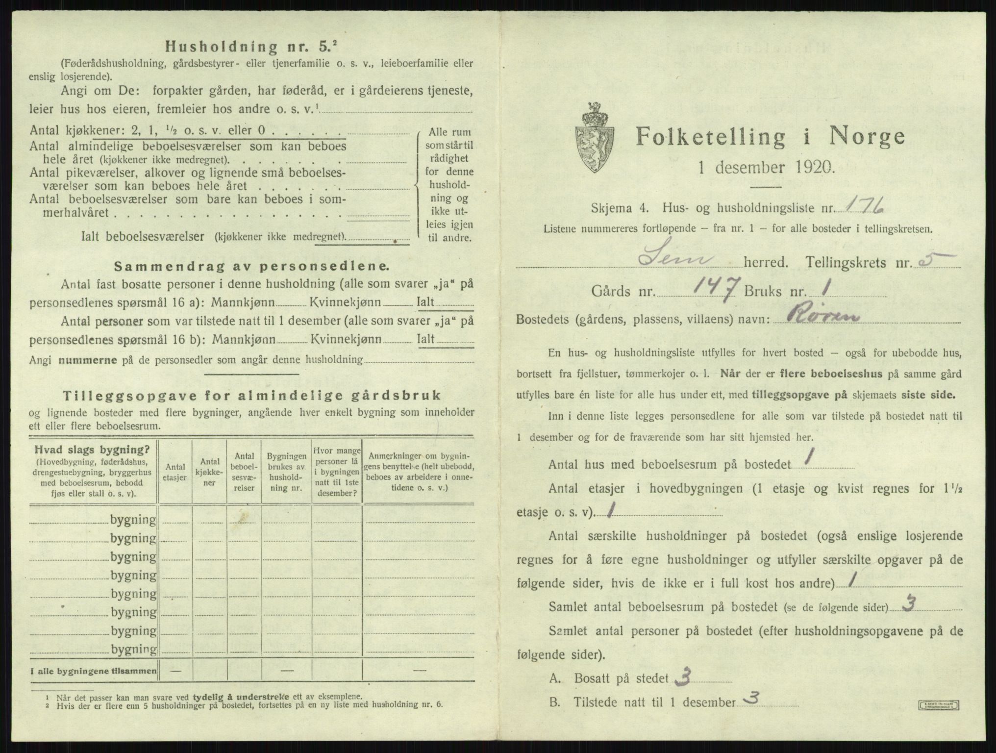 SAKO, Folketelling 1920 for 0721 Sem herred, 1920, s. 1244