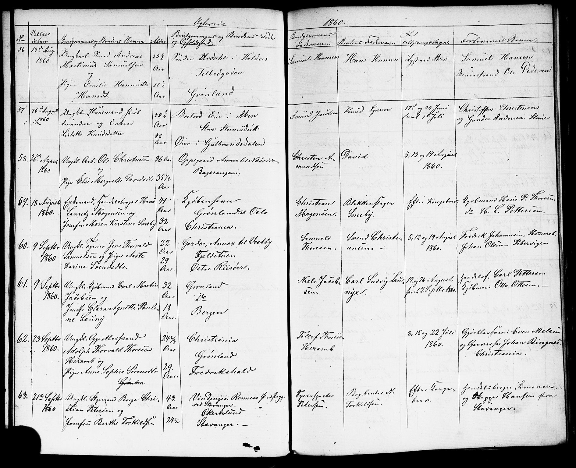Grønland prestekontor Kirkebøker, SAO/A-10848/G/Ga/L0001: Klokkerbok nr. 1, 1859-1861