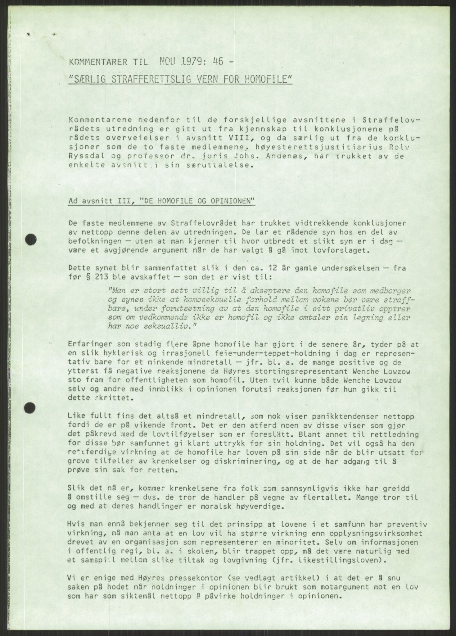 Det Norske Forbundet av 1948/Landsforeningen for Lesbisk og Homofil Frigjøring, RA/PA-1216/D/Dc/L0001: §213, 1953-1989, s. 1493