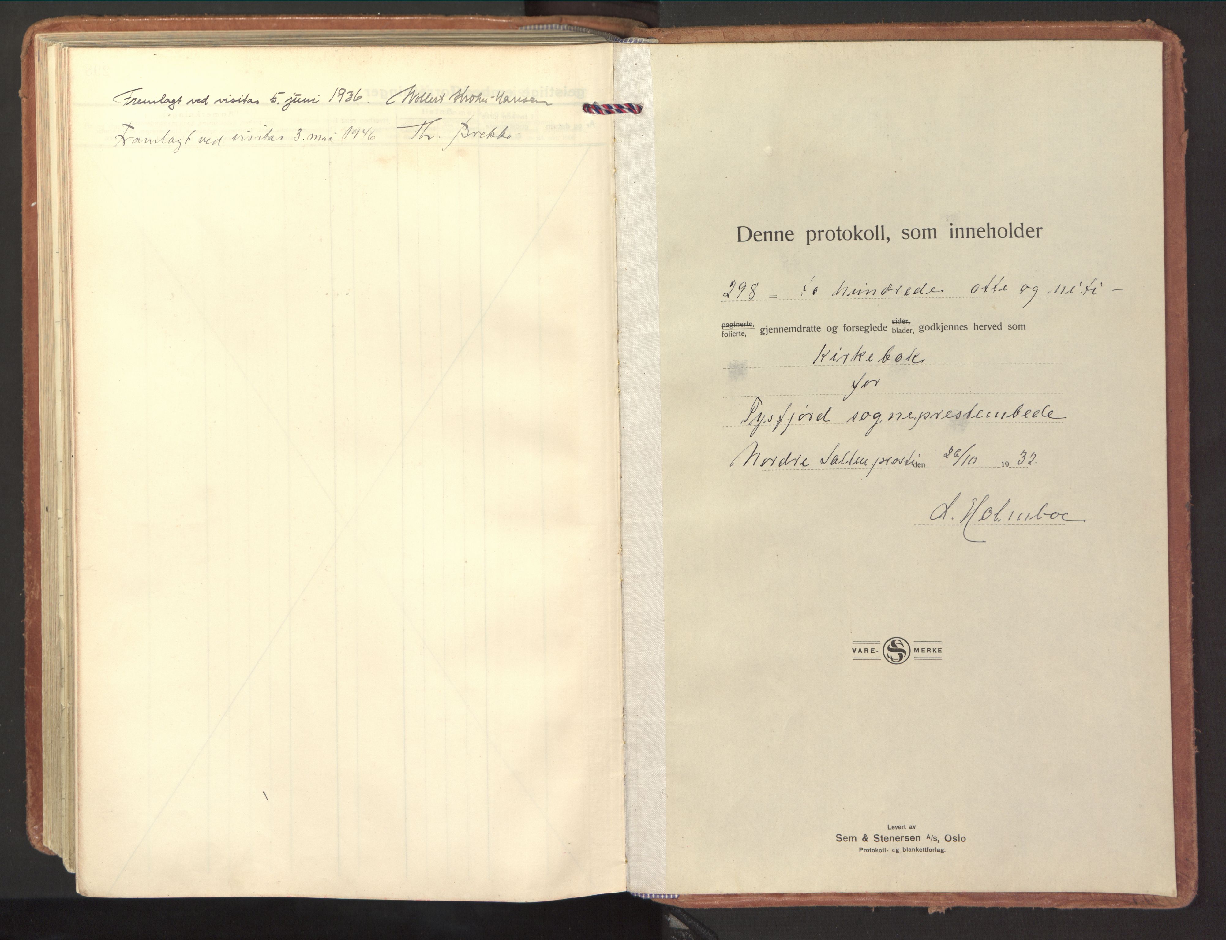 Ministerialprotokoller, klokkerbøker og fødselsregistre - Nordland, SAT/A-1459/861/L0874: Ministerialbok nr. 861A09, 1932-1939