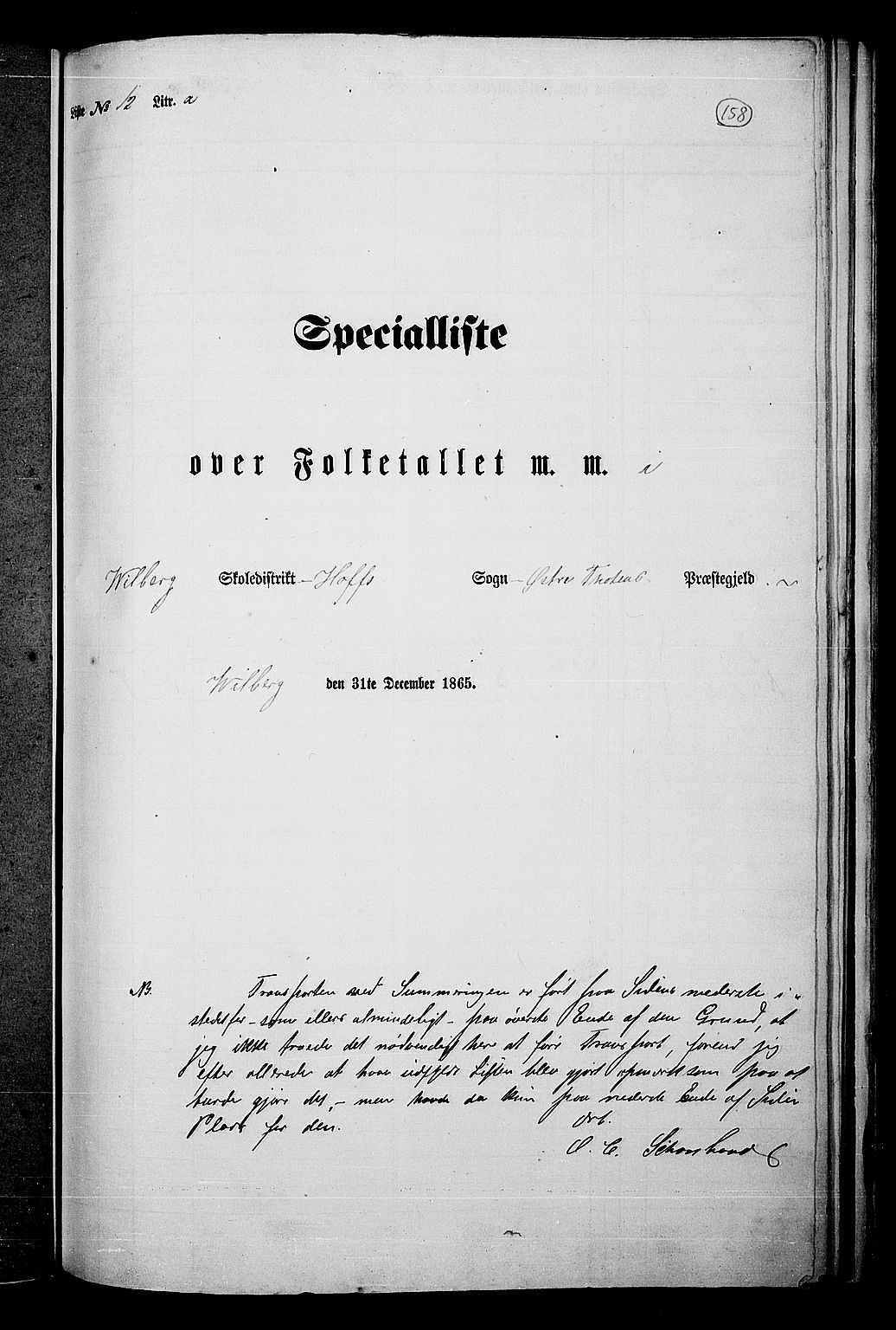 RA, Folketelling 1865 for 0528P Østre Toten prestegjeld, 1865, s. 272