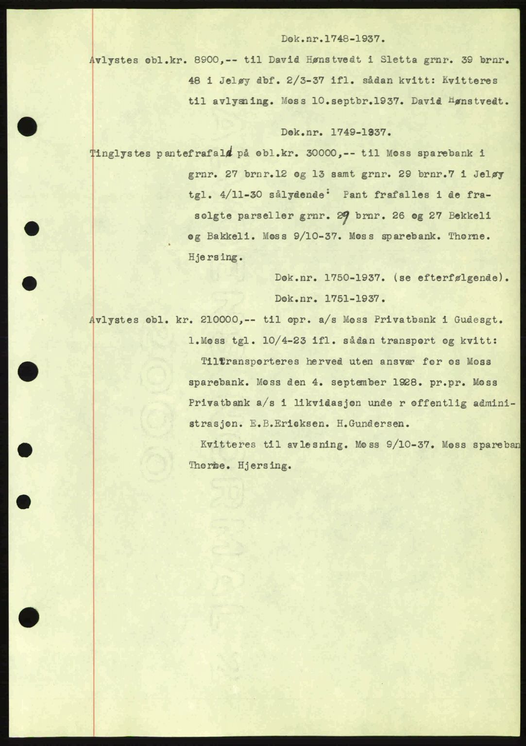 Moss sorenskriveri, SAO/A-10168: Pantebok nr. B4, 1937-1938, Dagboknr: 1748/1937
