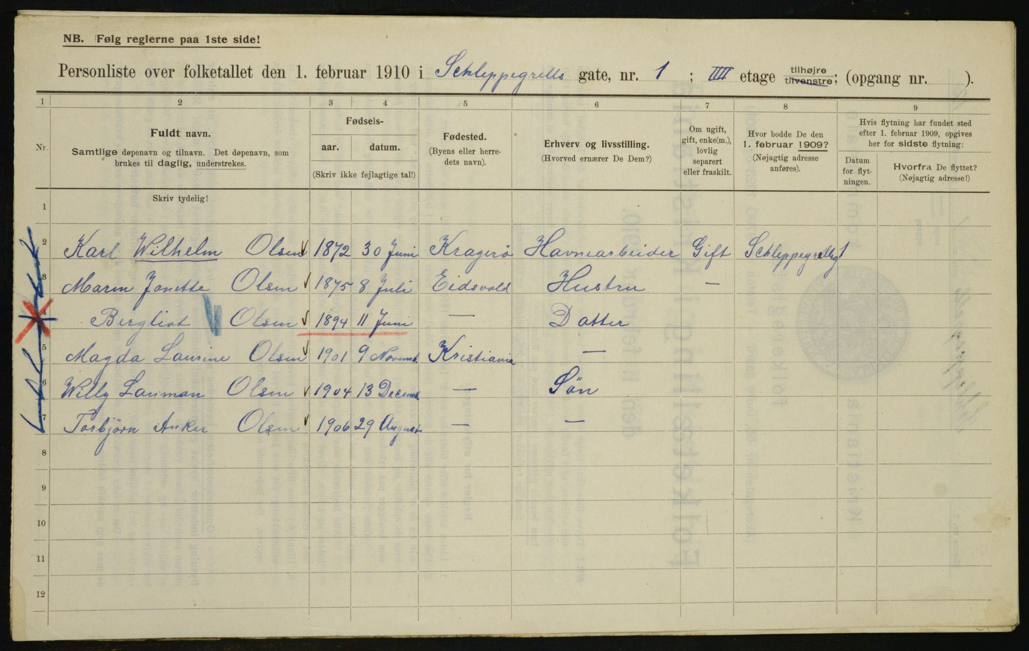 OBA, Kommunal folketelling 1.2.1910 for Kristiania, 1910, s. 85618