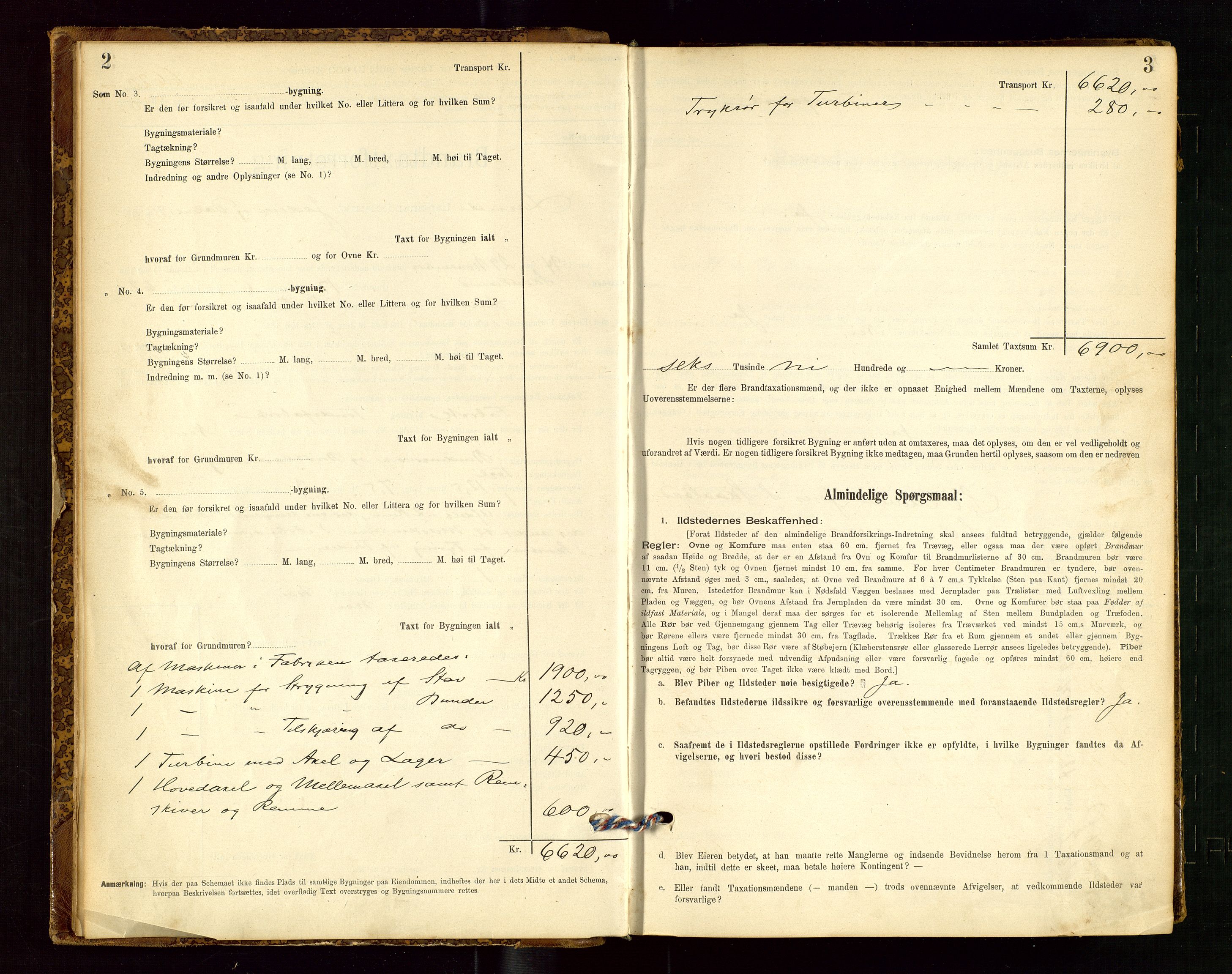 Lund lensmannskontor, AV/SAST-A-100303/Gob/L0001: "Brandtakstprotokol", 1894-1907, s. 2-3