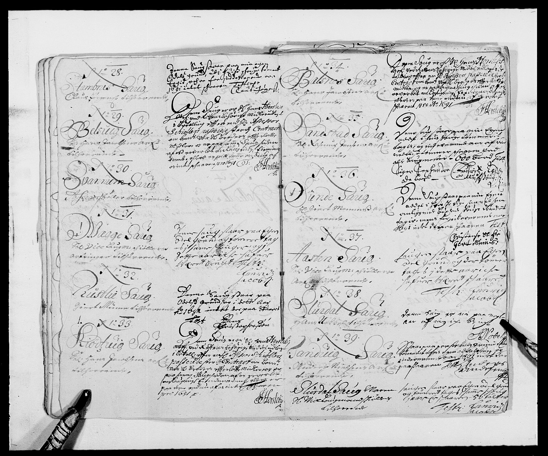 Rentekammeret inntil 1814, Reviderte regnskaper, Fogderegnskap, AV/RA-EA-4092/R57/L3848: Fogderegnskap Fosen, 1690-1691, s. 218