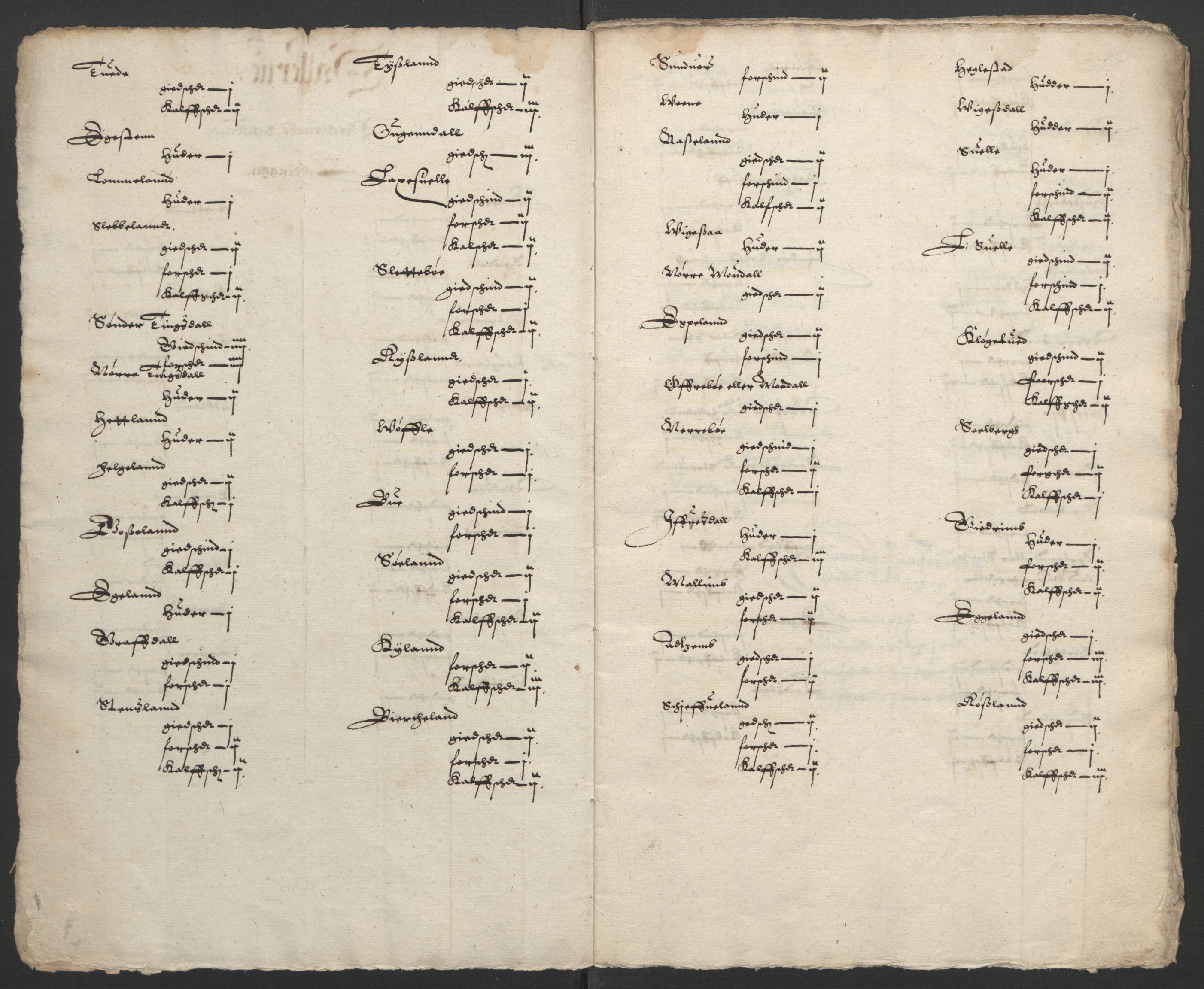 Stattholderembetet 1572-1771, AV/RA-EA-2870/Ek/L0002/0003: Jordebøker til utlikning av garnisonsskatt 1624-1626: / Jordebøker for Stavanger len, 1624-1626, s. 65