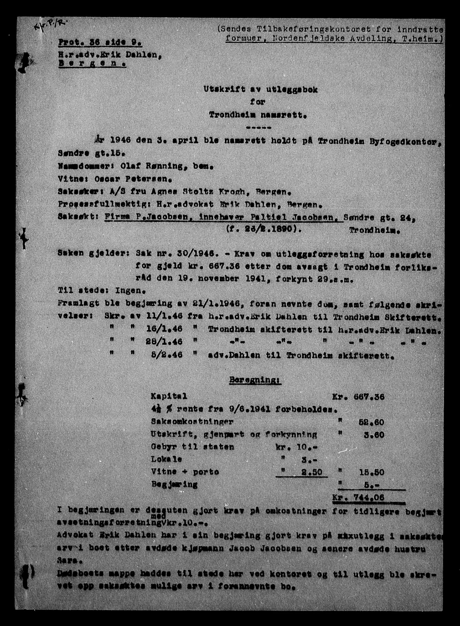 Justisdepartementet, Tilbakeføringskontoret for inndratte formuer, AV/RA-S-1564/H/Hc/Hca/L0899: --, 1945-1947, s. 21