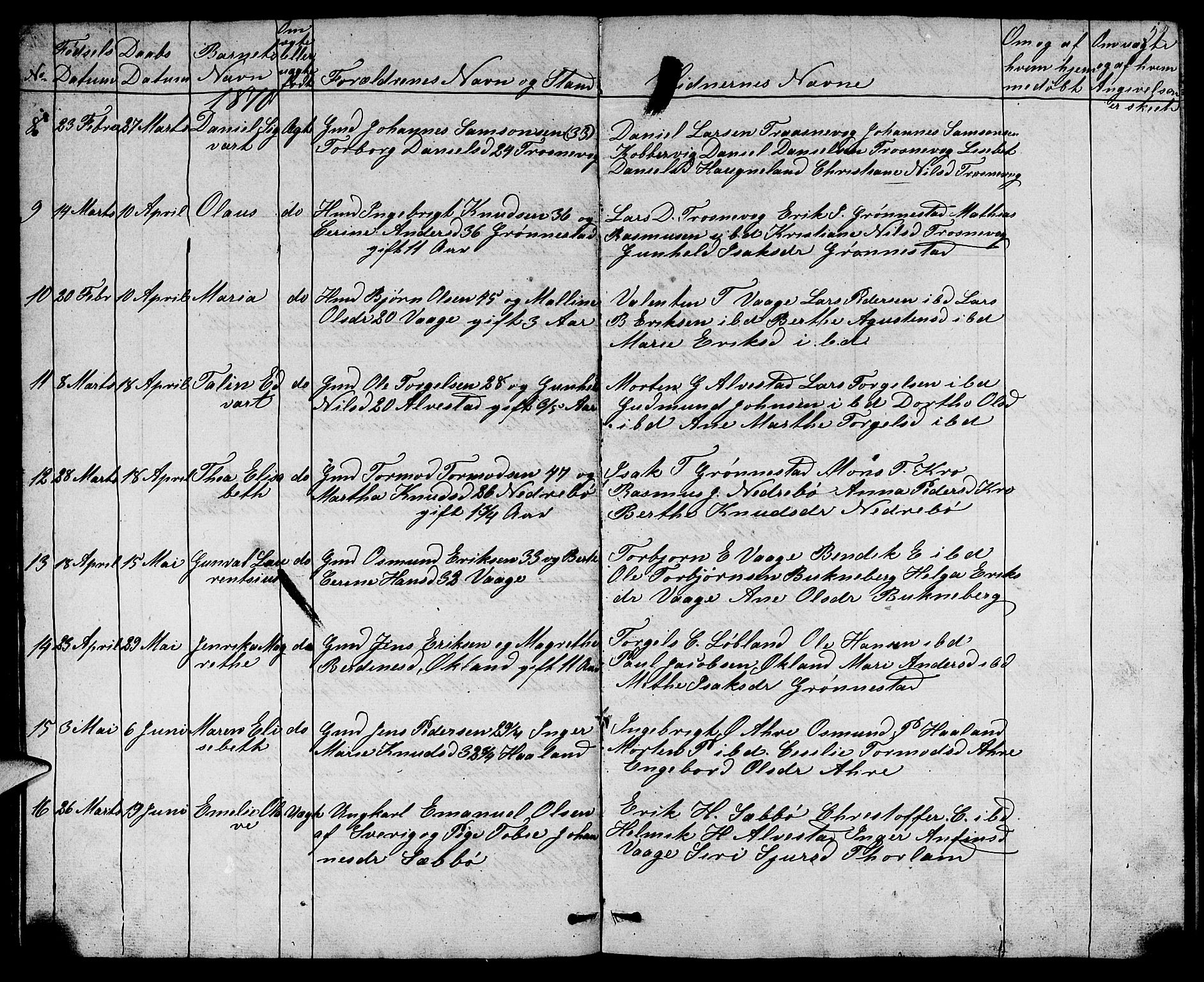 Tysvær sokneprestkontor, AV/SAST-A -101864/H/Ha/Hab/L0001: Klokkerbok nr. B 1, 1851-1887, s. 52