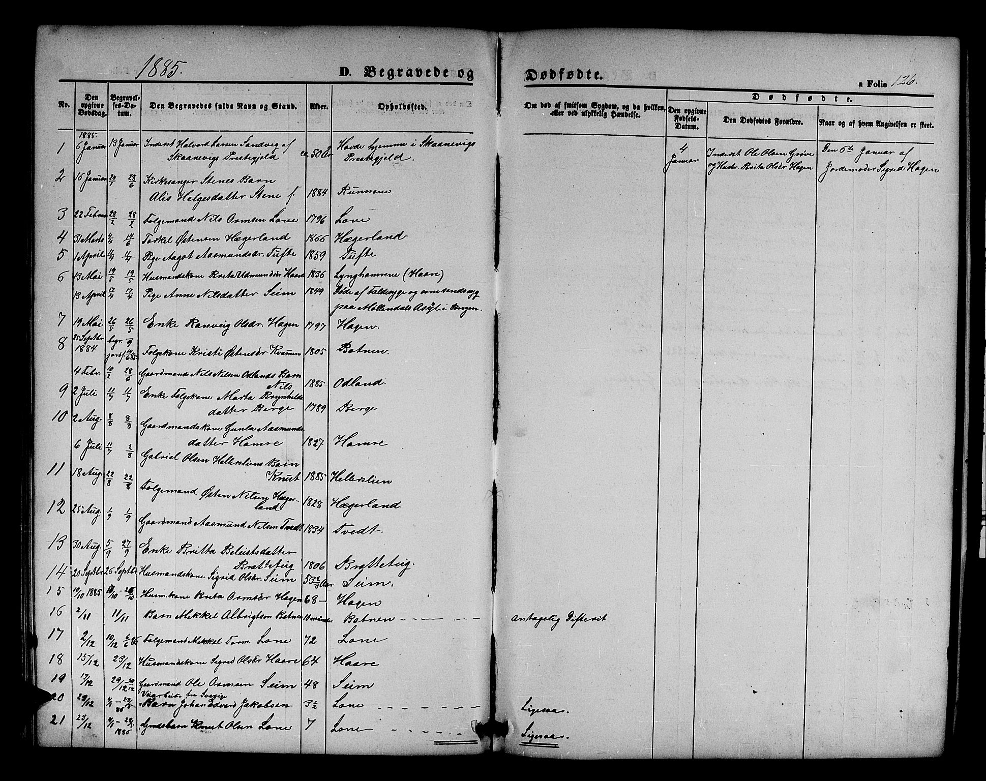 Røldal sokneprestembete, AV/SAB-A-100247: Klokkerbok nr. A 2, 1861-1886, s. 126