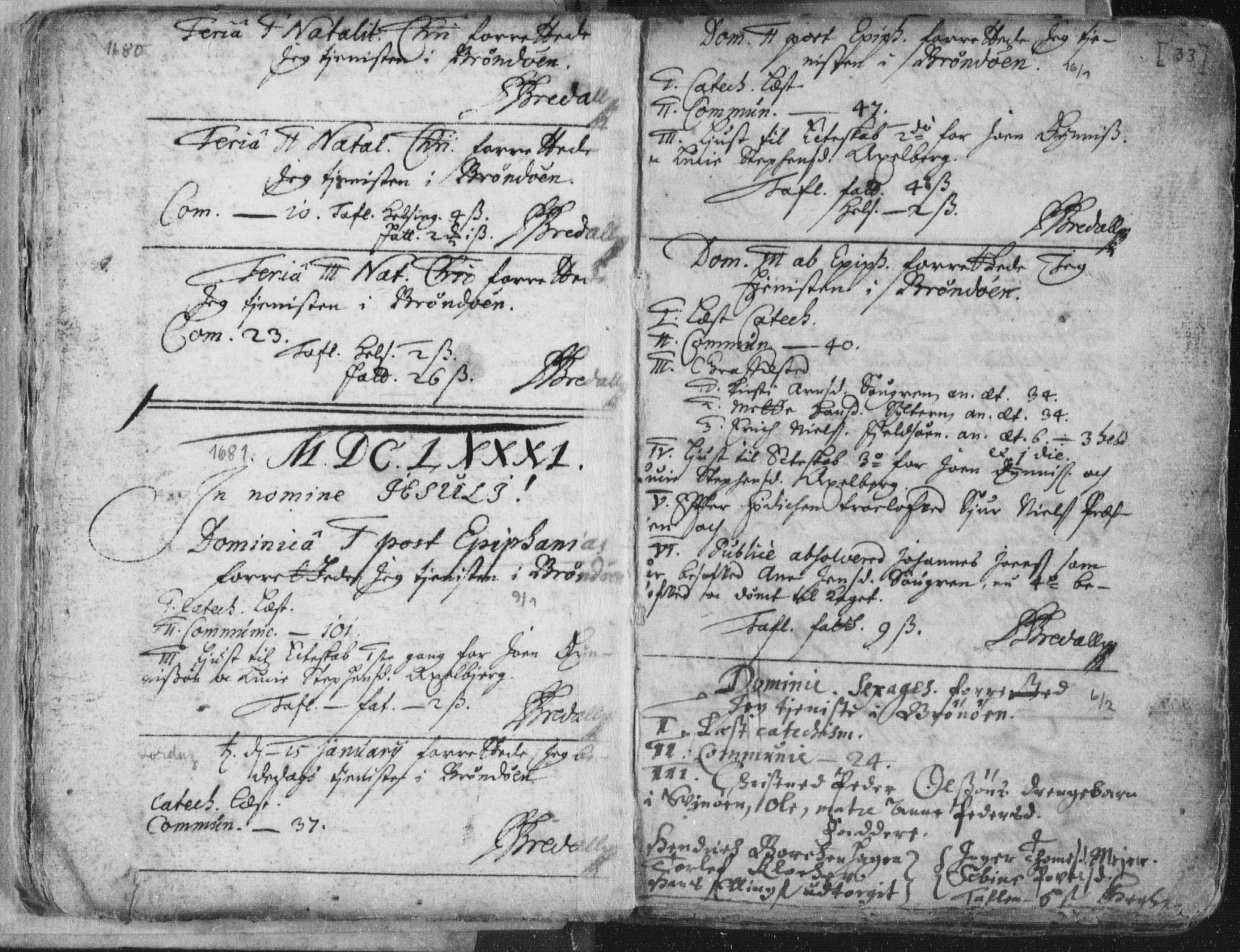 Ministerialprotokoller, klokkerbøker og fødselsregistre - Nordland, AV/SAT-A-1459/813/L0192: Ministerialbok nr. 813A02, 1677-1718, s. 33