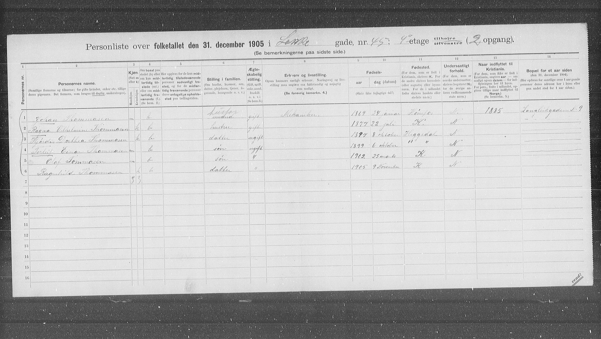 OBA, Kommunal folketelling 31.12.1905 for Kristiania kjøpstad, 1905, s. 29355