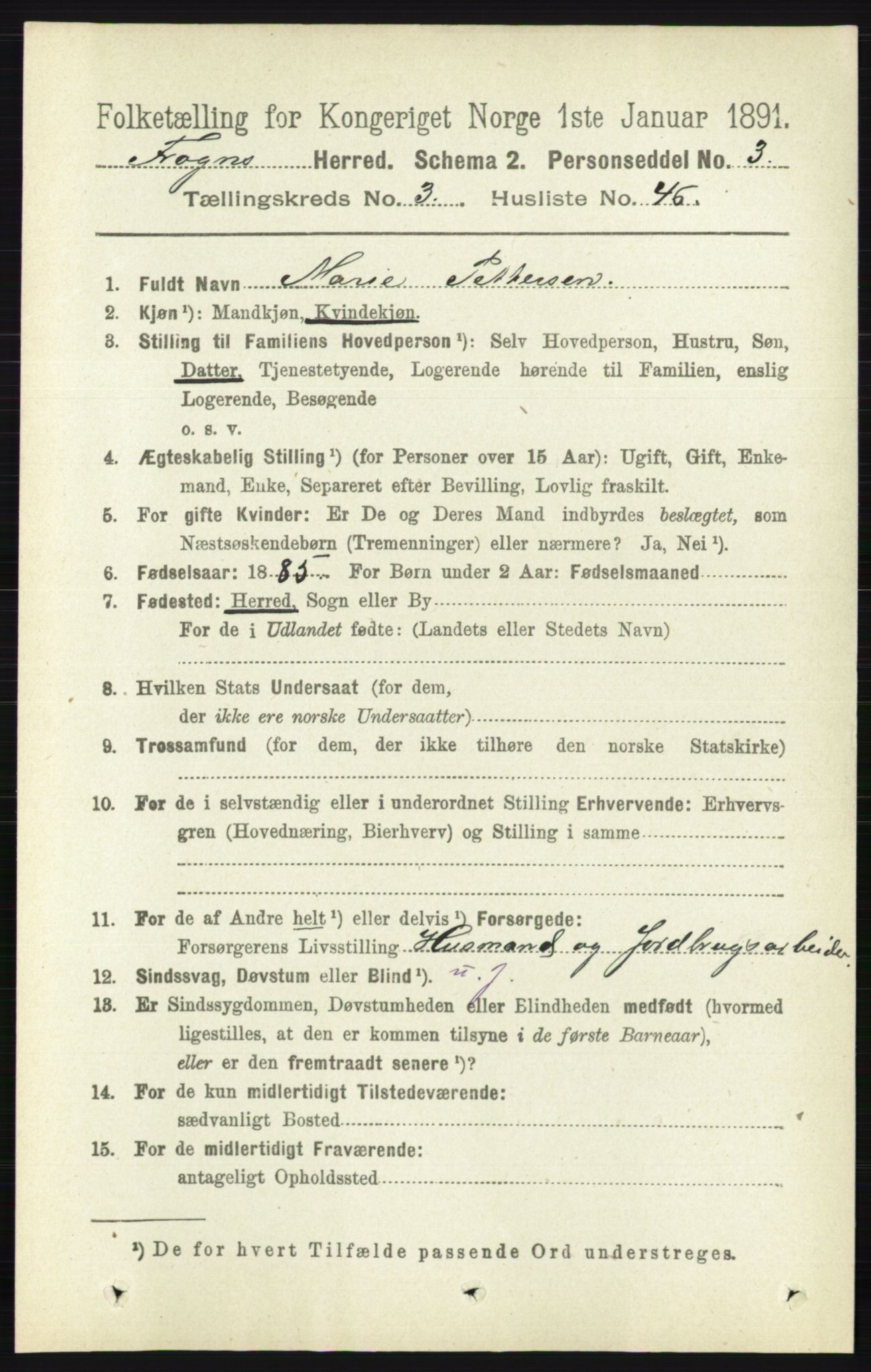 RA, Folketelling 1891 for 0215 Frogn herred, 1891, s. 2182