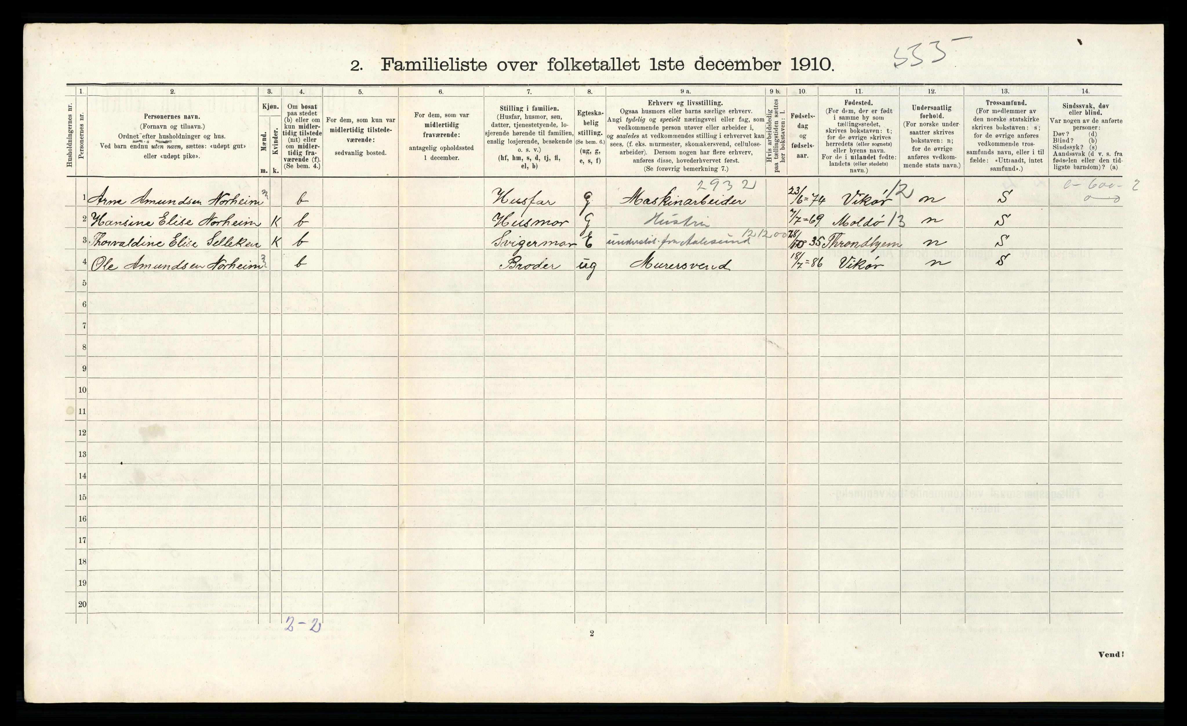 RA, Folketelling 1910 for 1106 Haugesund kjøpstad, 1910, s. 4997