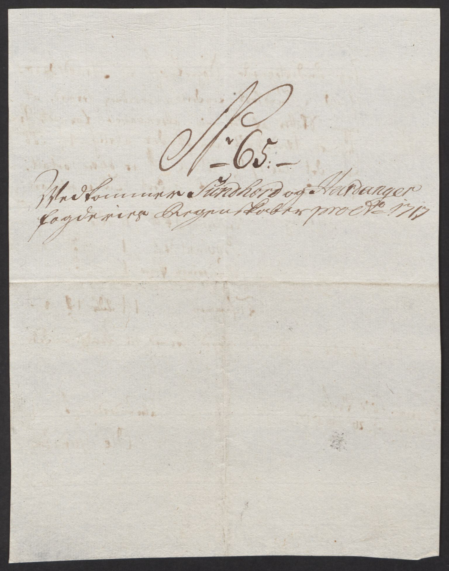 Rentekammeret inntil 1814, Reviderte regnskaper, Fogderegnskap, AV/RA-EA-4092/R48/L2994: Fogderegnskap Sunnhordland og Hardanger, 1717, s. 330