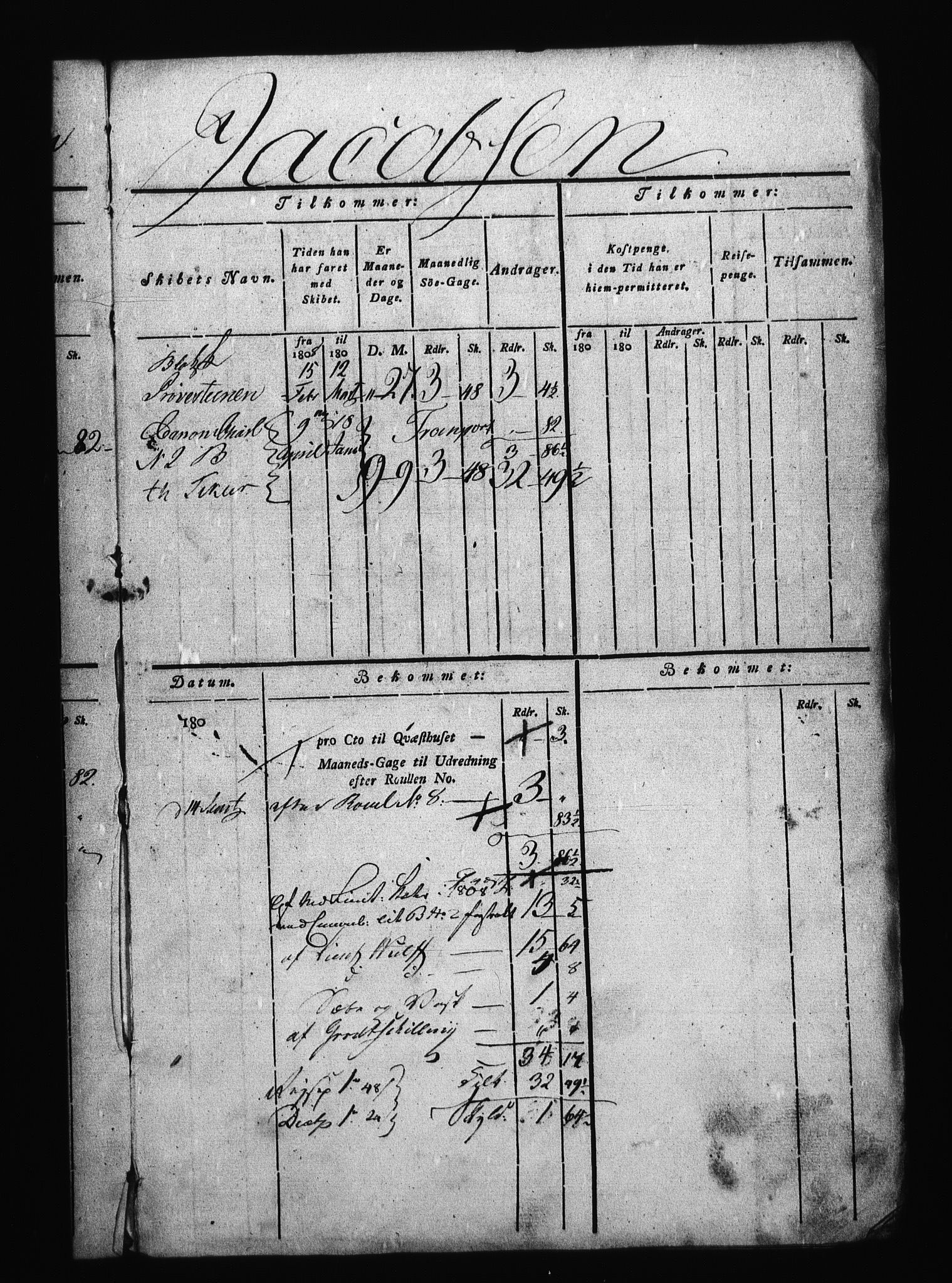 Sjøetaten, AV/RA-EA-3110/F/L0101: Kristiansand limitter, bind 1, 1808