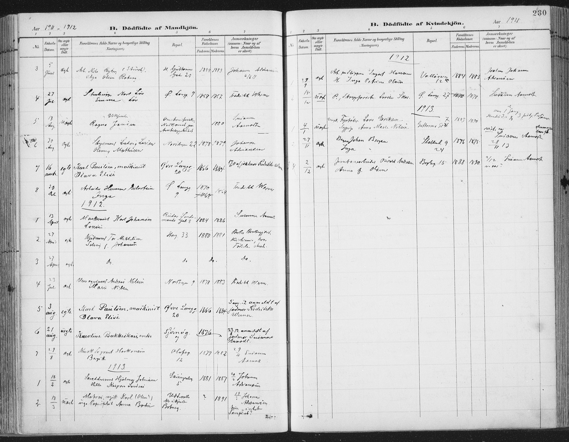 Tønsberg kirkebøker, AV/SAKO-A-330/F/Fa/L0014: Ministerialbok nr. I 14, 1900-1913, s. 230