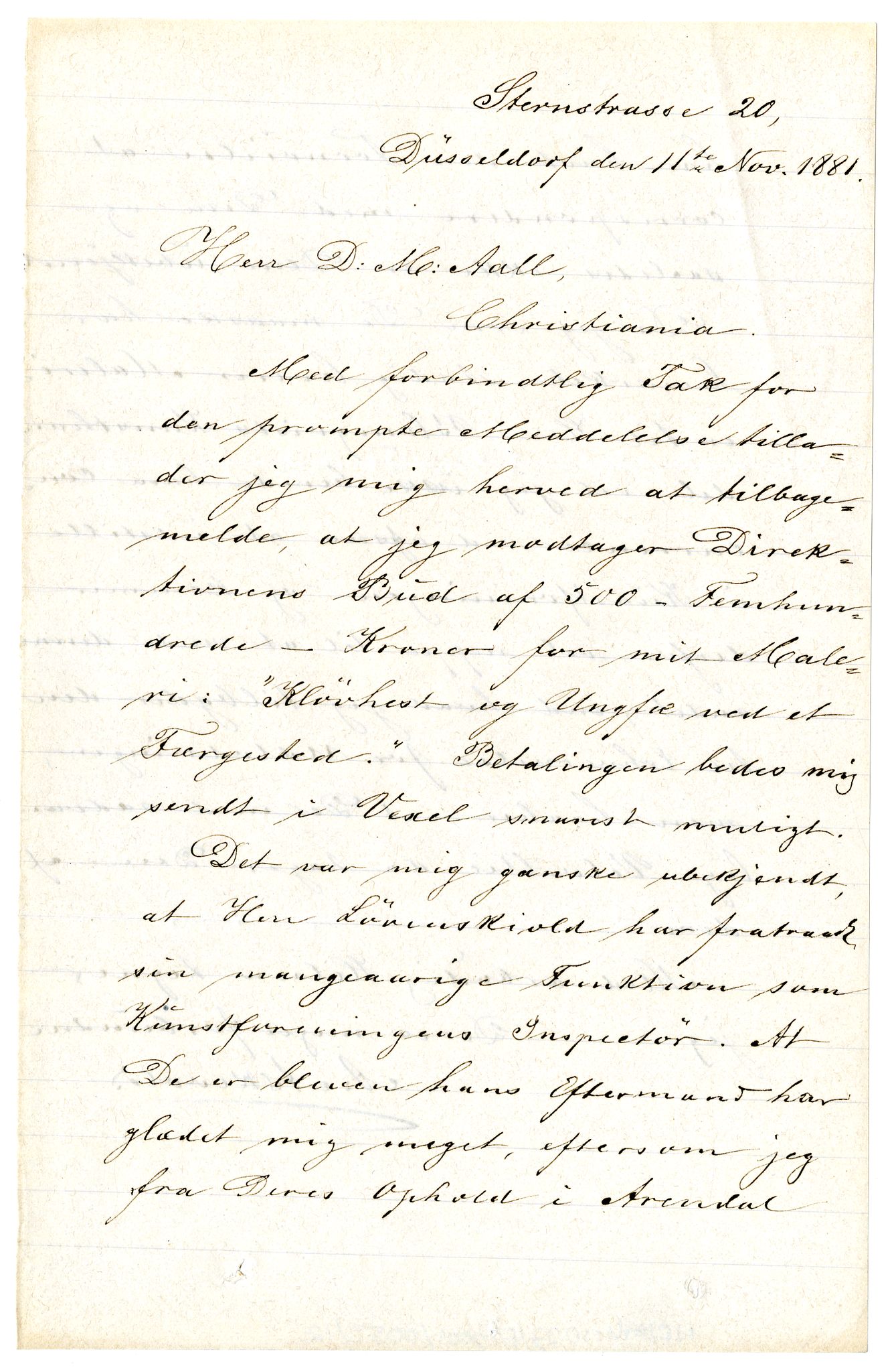 Diderik Maria Aalls brevsamling, NF/Ark-1023/F/L0001: D.M. Aalls brevsamling. A - B, 1738-1889, s. 609