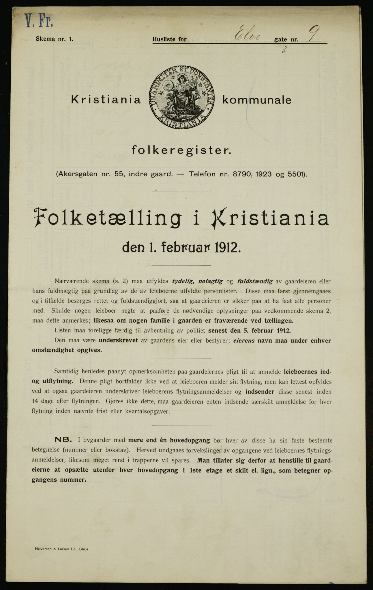 OBA, Kommunal folketelling 1.2.1912 for Kristiania, 1912, s. 20843