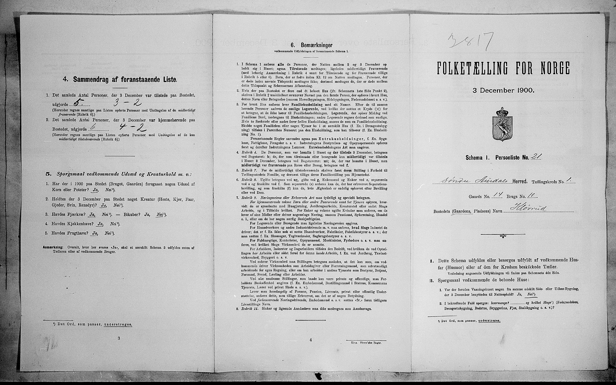 SAH, Folketelling 1900 for 0540 Sør-Aurdal herred, 1900, s. 141