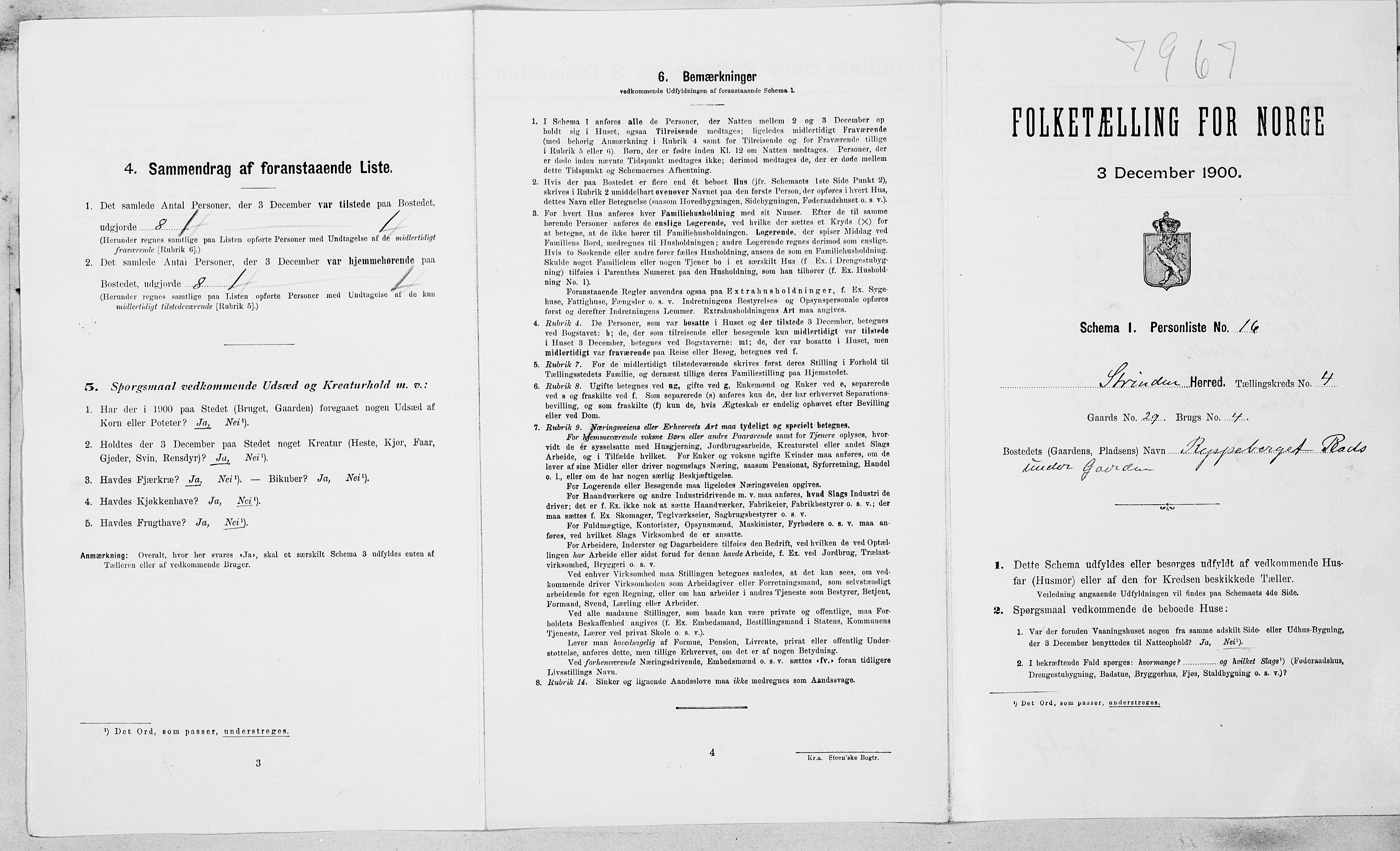 SAT, Folketelling 1900 for 1660 Strinda herred, 1900, s. 749