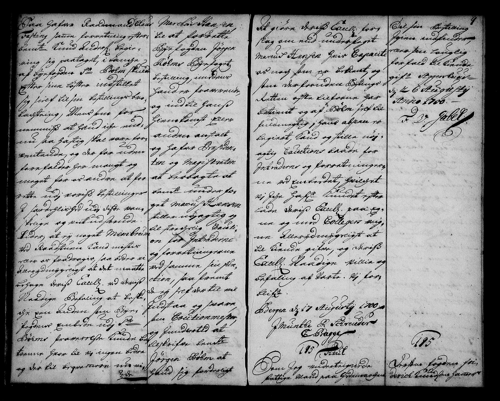 Stattholderembetet 1572-1771, AV/RA-EA-2870/Ae/L0012: Supplikasjons- og resolusjonsprotokoll, 1700, s. 8b-9a