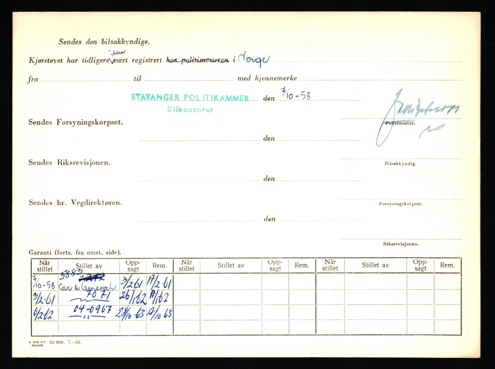 Stavanger trafikkstasjon, AV/SAST-A-101942/0/F/L0013: L-4700 - L-5079, 1930-1971, s. 940