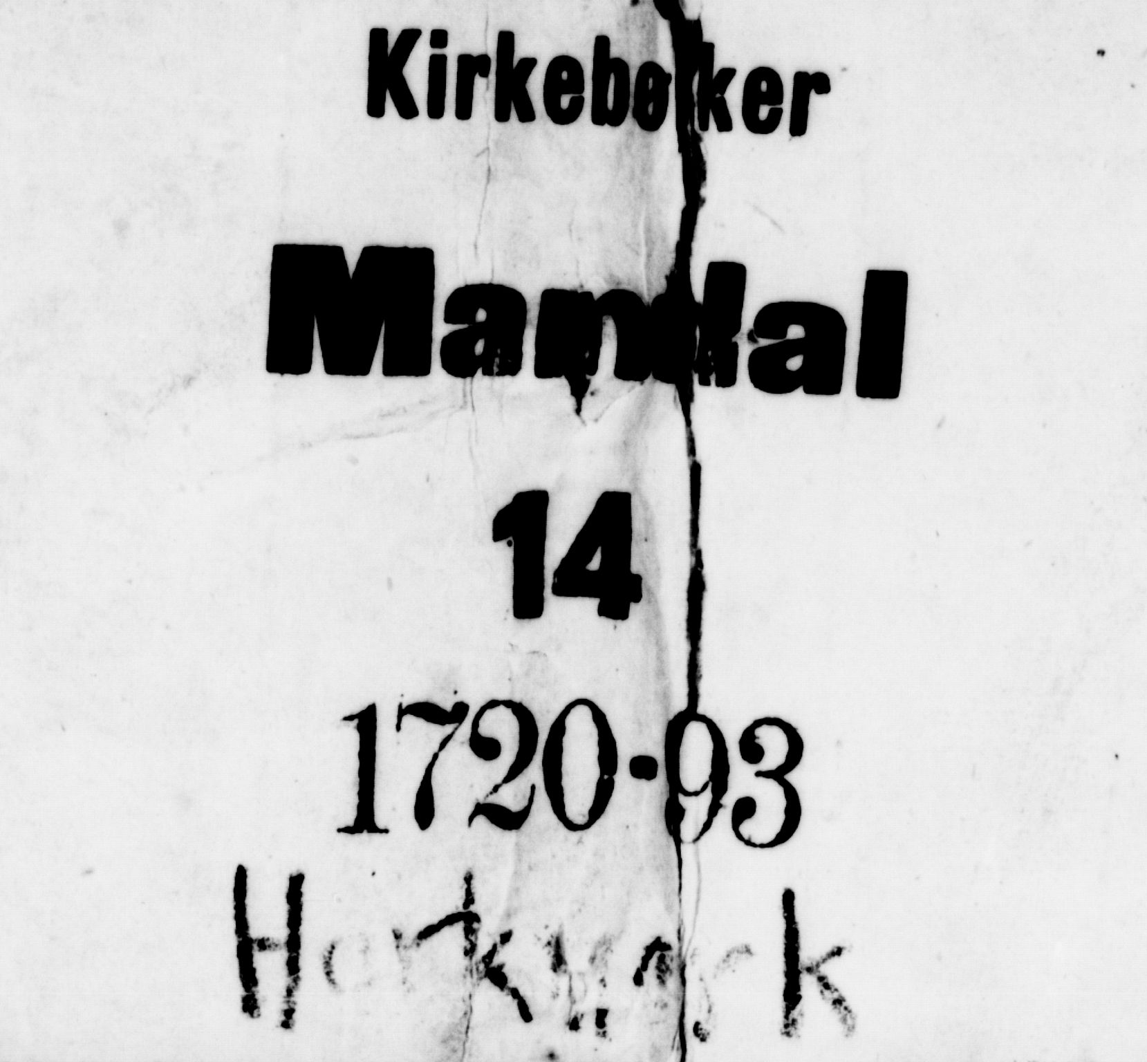 Mandal sokneprestkontor, SAK/1111-0030/F/Fa/Fab/L0001: Ministerialbok nr. A 1, 1720-1793
